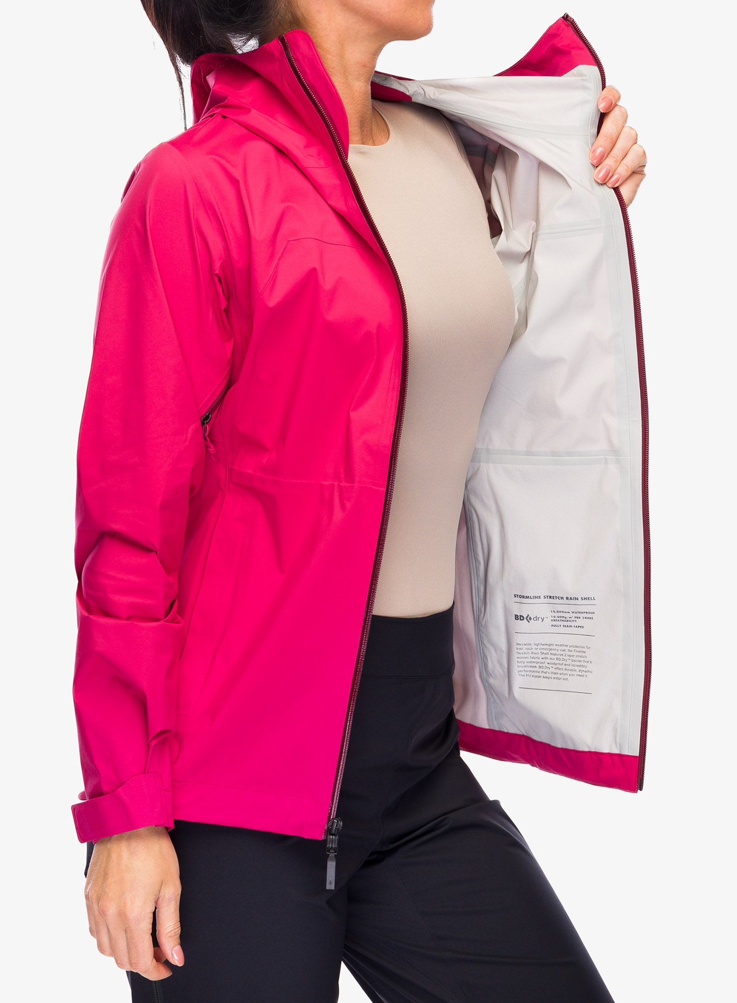 Ženska jakna Black Diamond Stormline Stretch Rain Shell - pomegranate