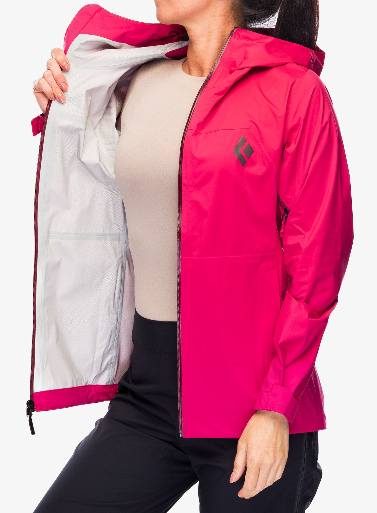 Ženska jakna Black Diamond Stormline Stretch Rain Shell - pomegranate