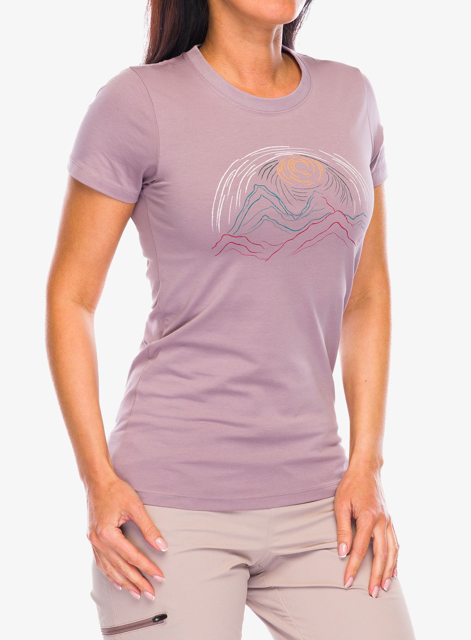 Ženska majica Black Diamond Summit Scribble Tee - wood violet