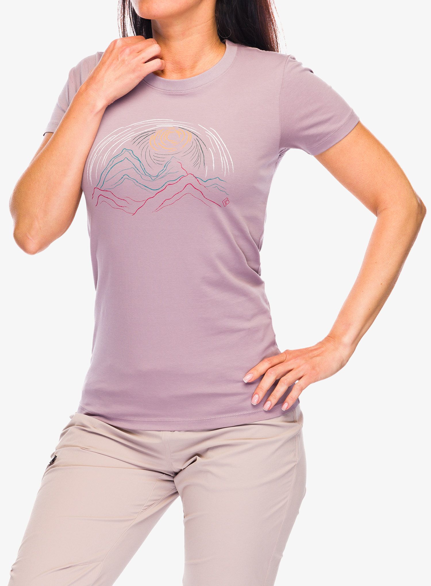 Ženska majica Black Diamond Summit Scribble Tee - wood violet