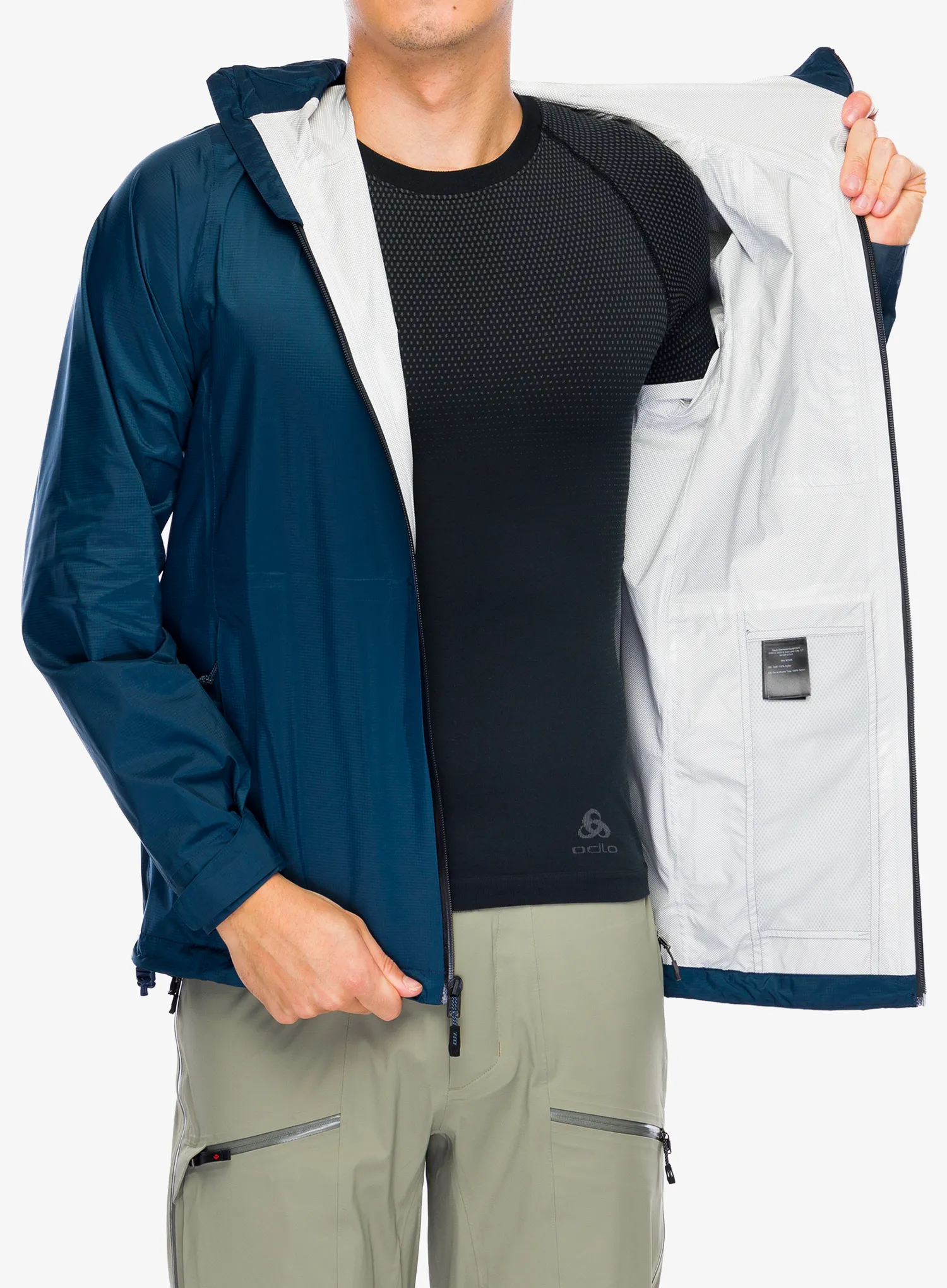 Nepremočljiva jakna Black Diamond Treeline Rain Shell - indigo