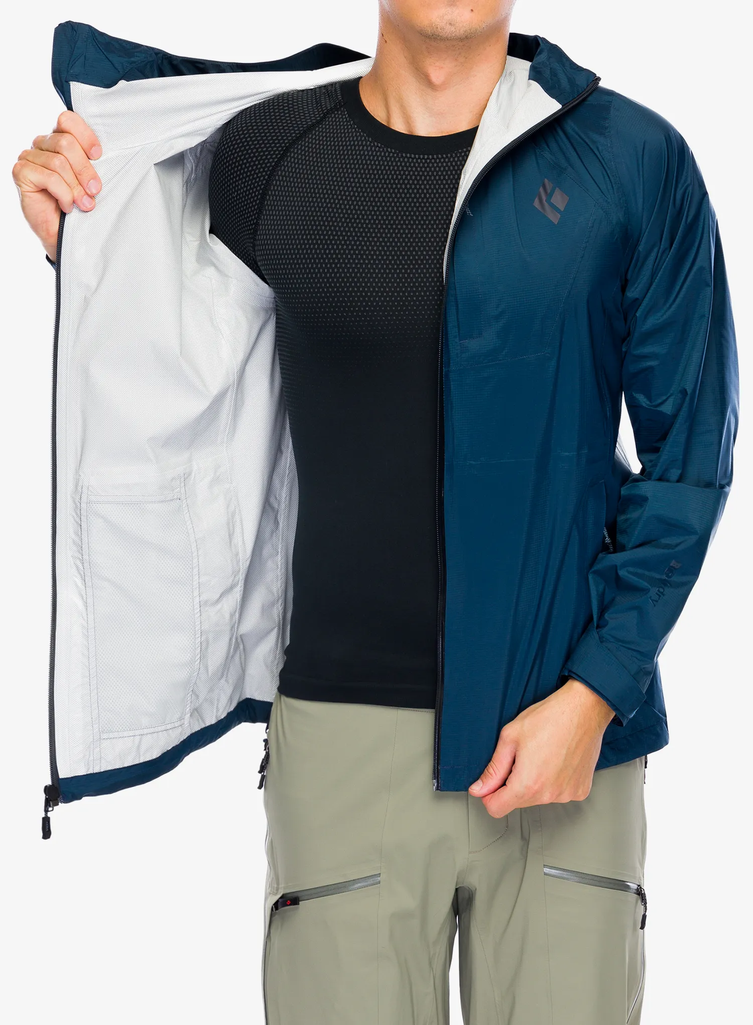 Nepremočljiva jakna Black Diamond Treeline Rain Shell - indigo