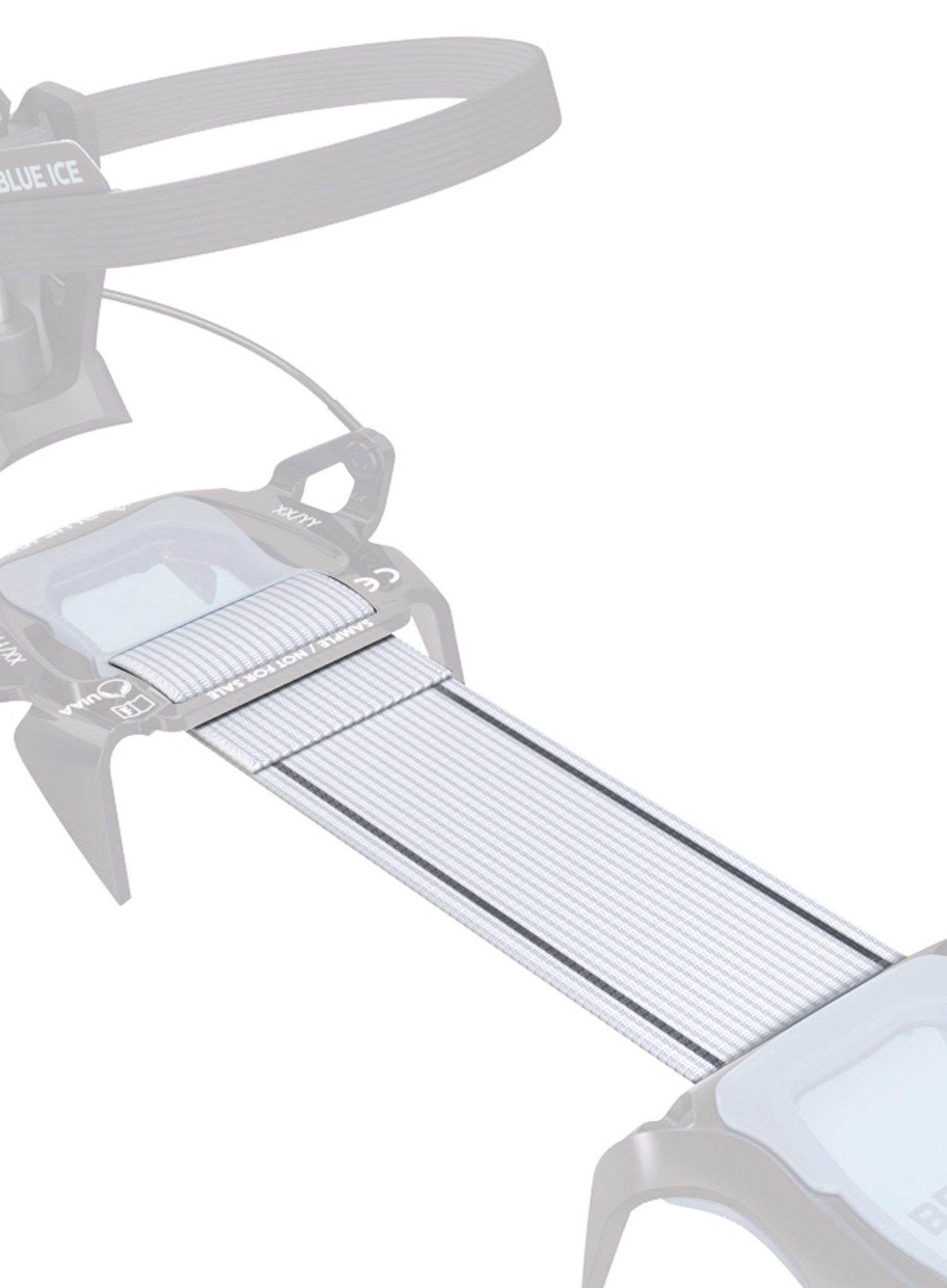 Pas Blue Ice Short Center Strap - white