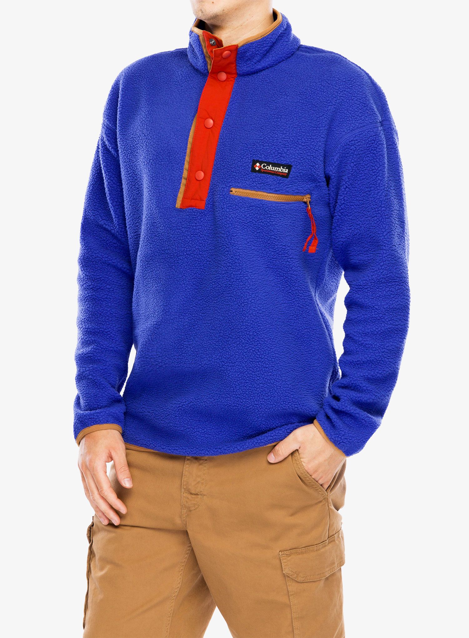 Puloverji brez kapuce Columbia Helvetia II Half Snap Fleece - clematis blue
