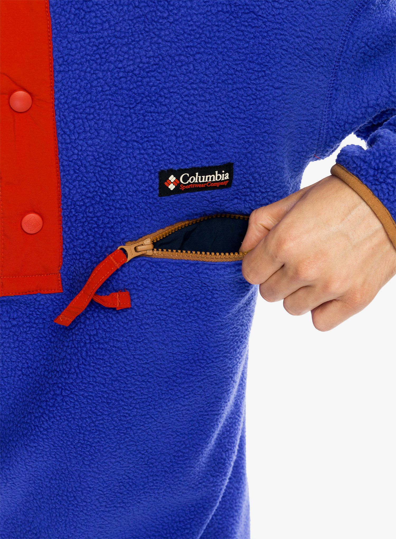 Puloverji brez kapuce Columbia Helvetia II Half Snap Fleece - clematis blue
