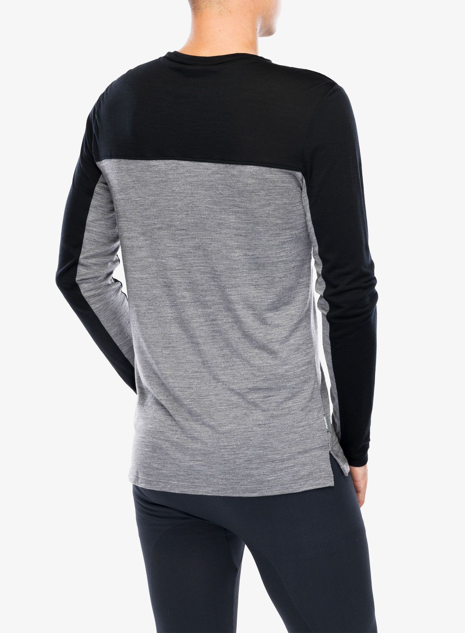 Puloverji brez kapuce Icebreaker Merino 125 Cool-Lite Sphere LS Tee - cb graphite hthr/black/cb