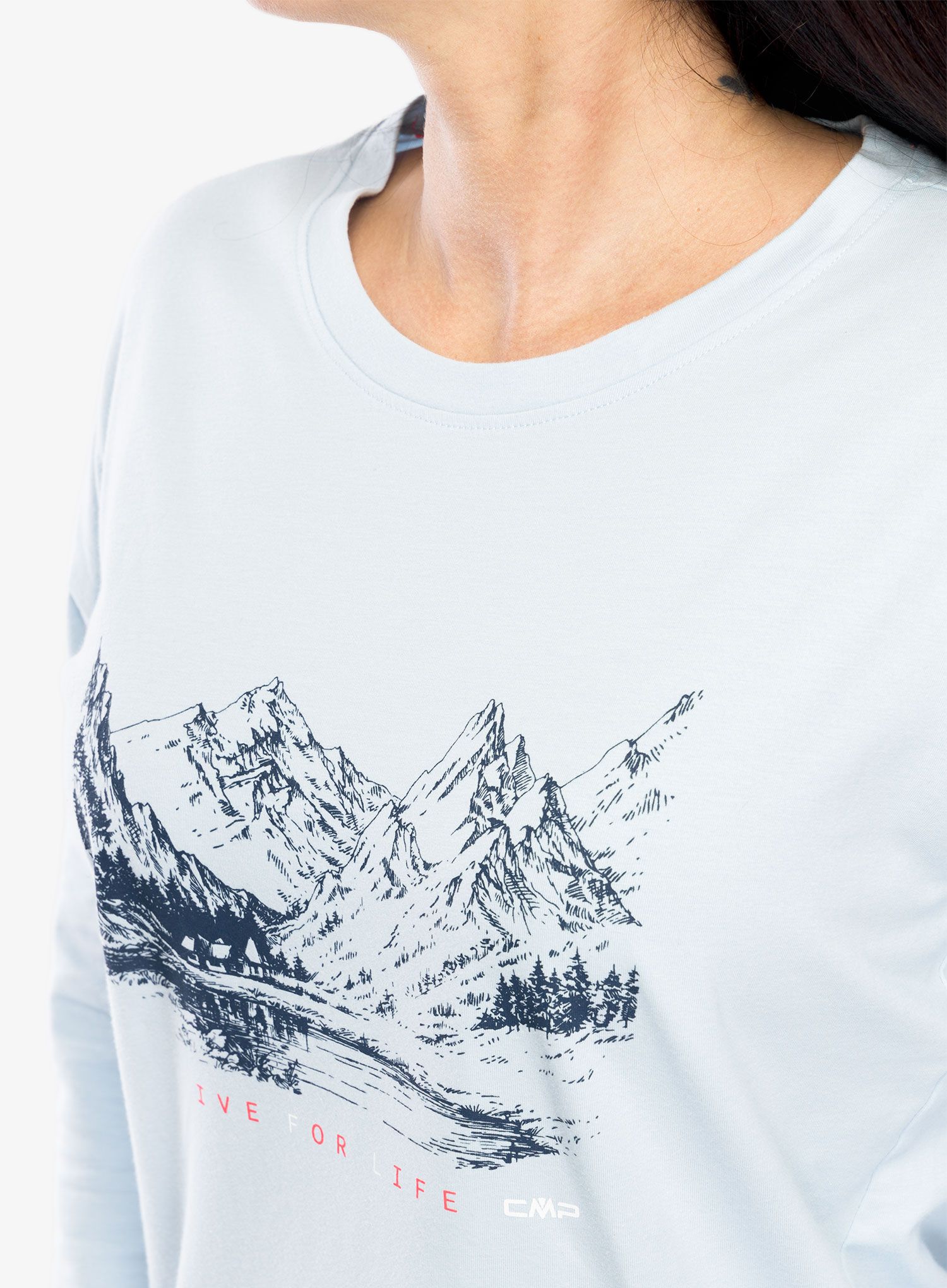 Ženska jopica brez kapuce CMP Bloom T-Shirt - cristall blue