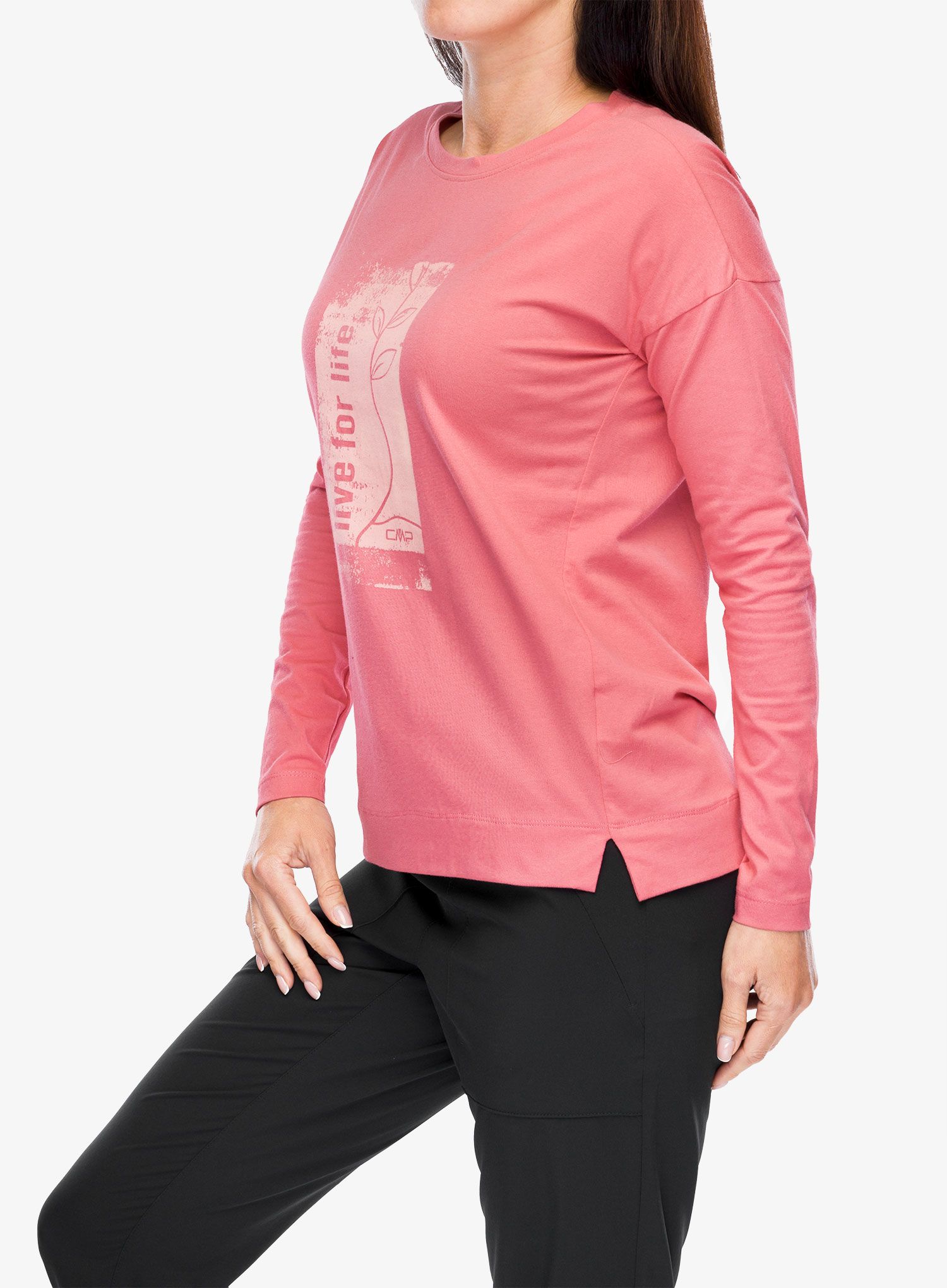 Ženska jopica brez kapuce CMP Bloom T-Shirt - desert rose