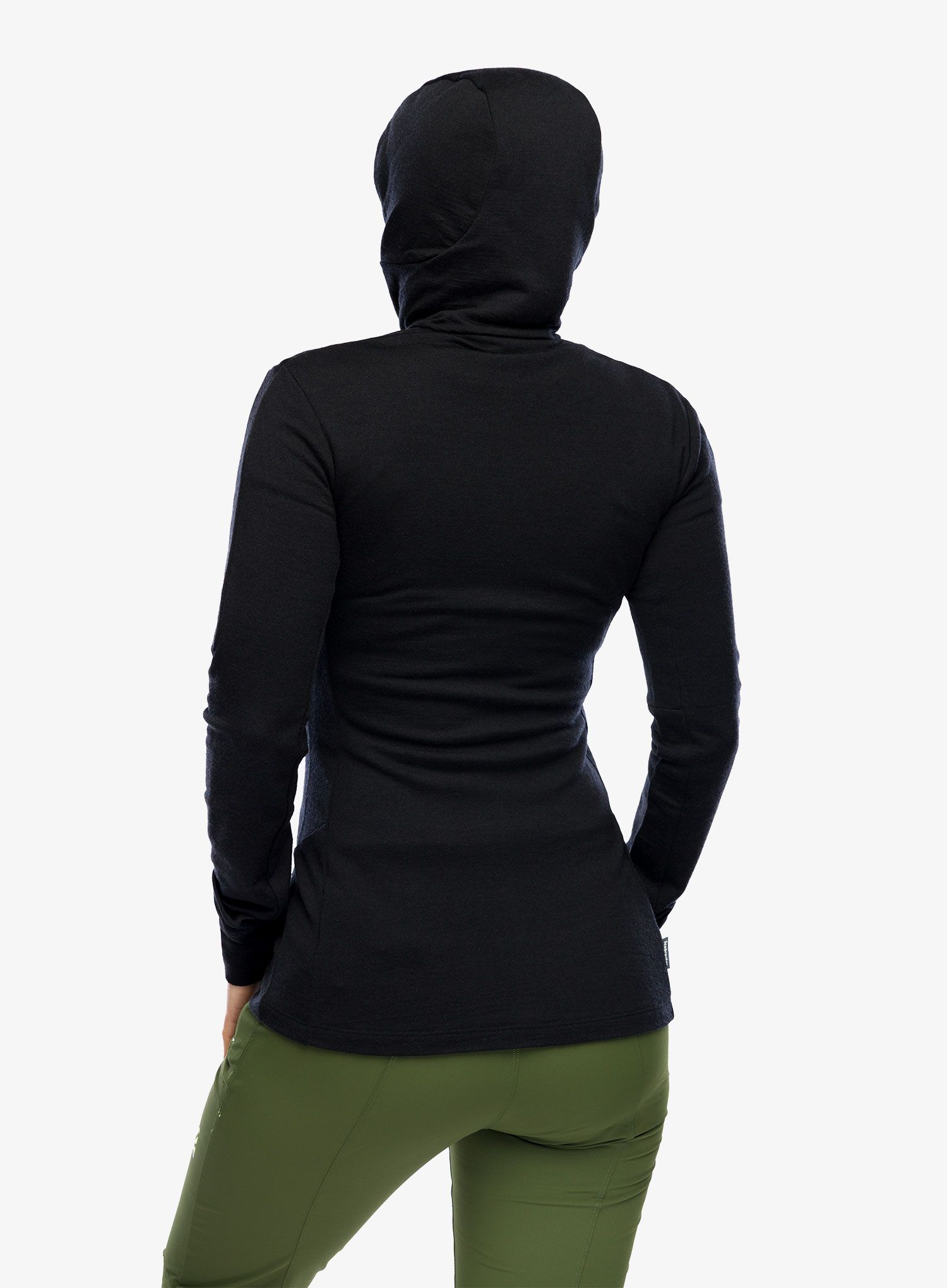 Ženska jopica Icebreaker Merino 260 Quantum IV LS Zip Hoodie - black