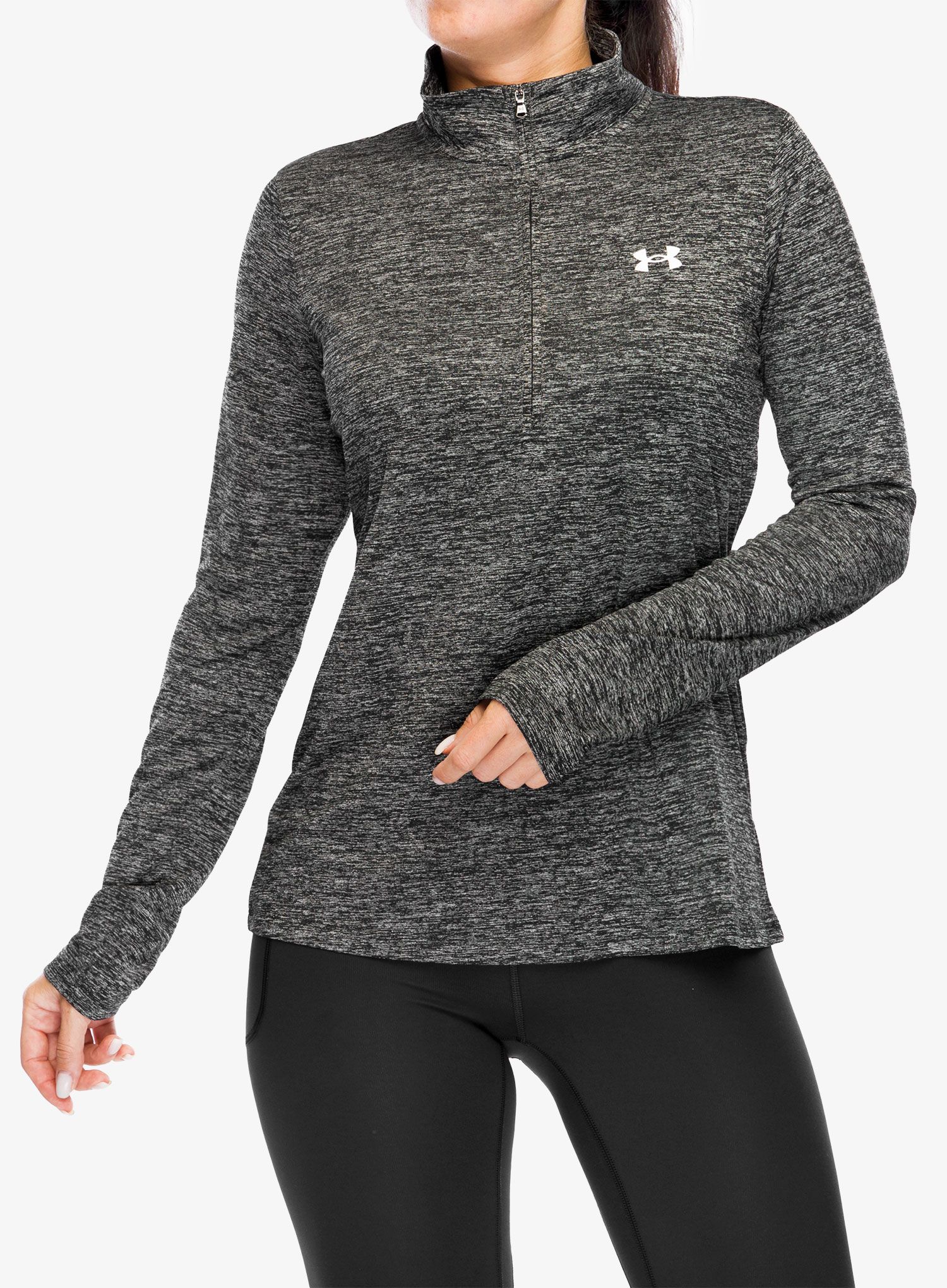 Ženska jopica Under Armour UA Tech Twist 1/2 Zip - black/white