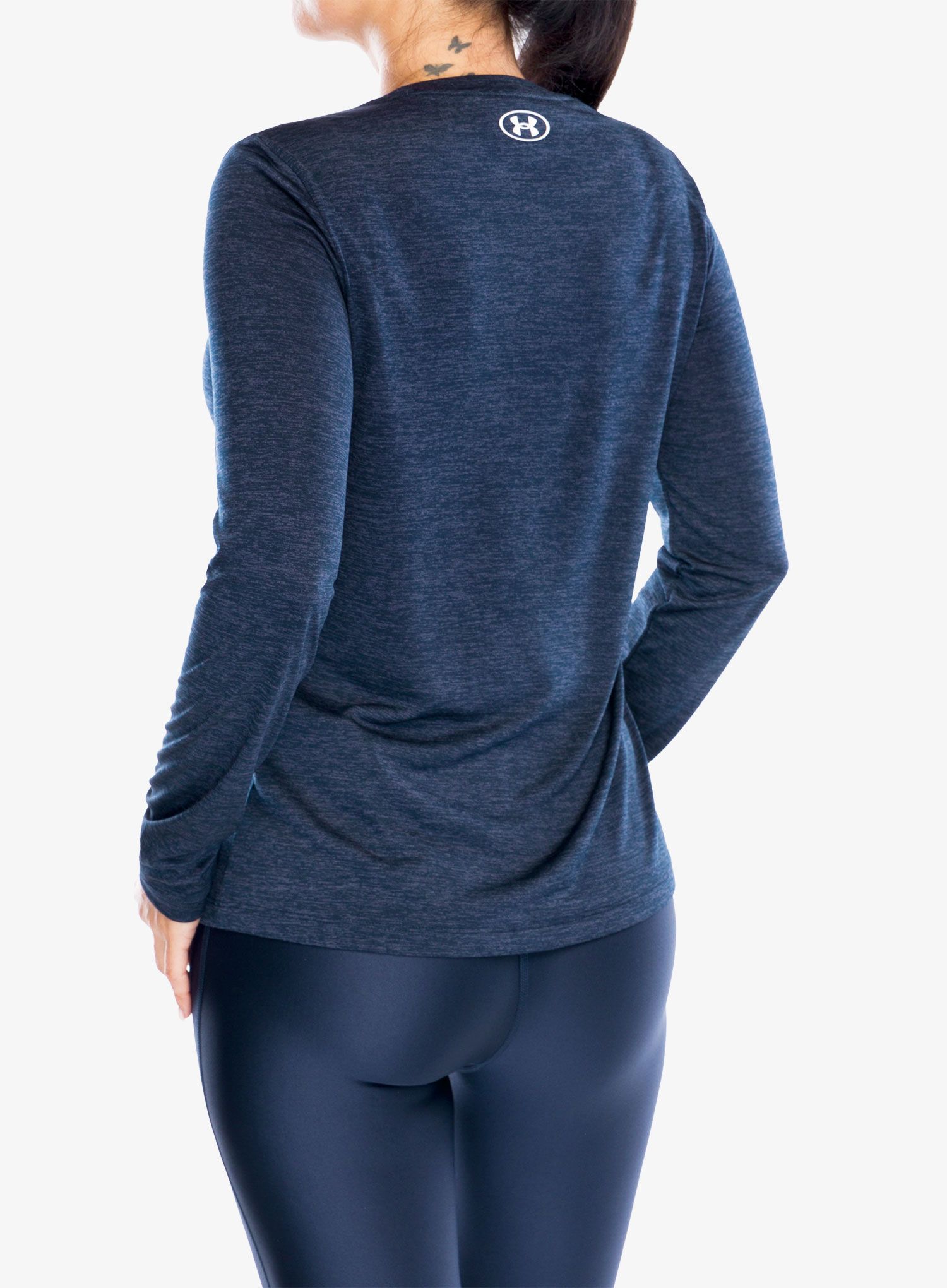 Ženska jopica Under Armour UA Tech Twist Crew LS - midnight navy/white