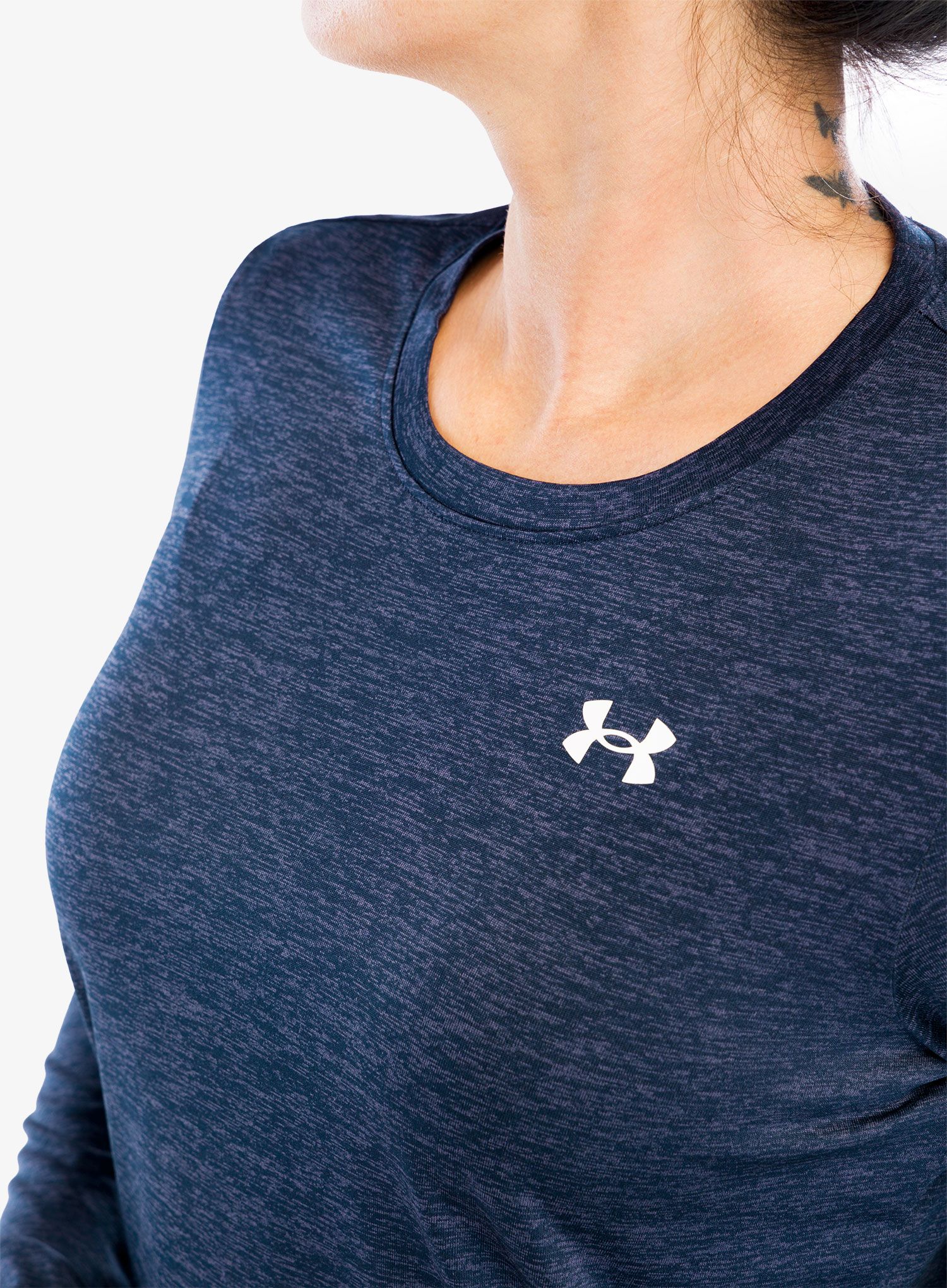 Ženska jopica Under Armour UA Tech Twist Crew LS - midnight navy/white