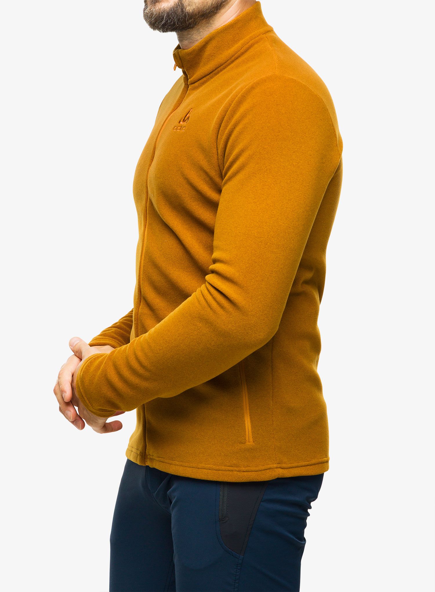 Moški flis Odlo Roy Mid Layer Full Zip - honey ginger/monks robe