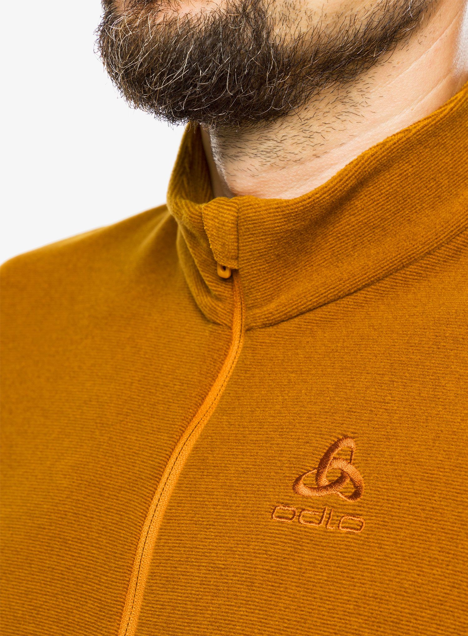 Moški flis Odlo Roy Mid Layer Full Zip - honey ginger/monks robe
