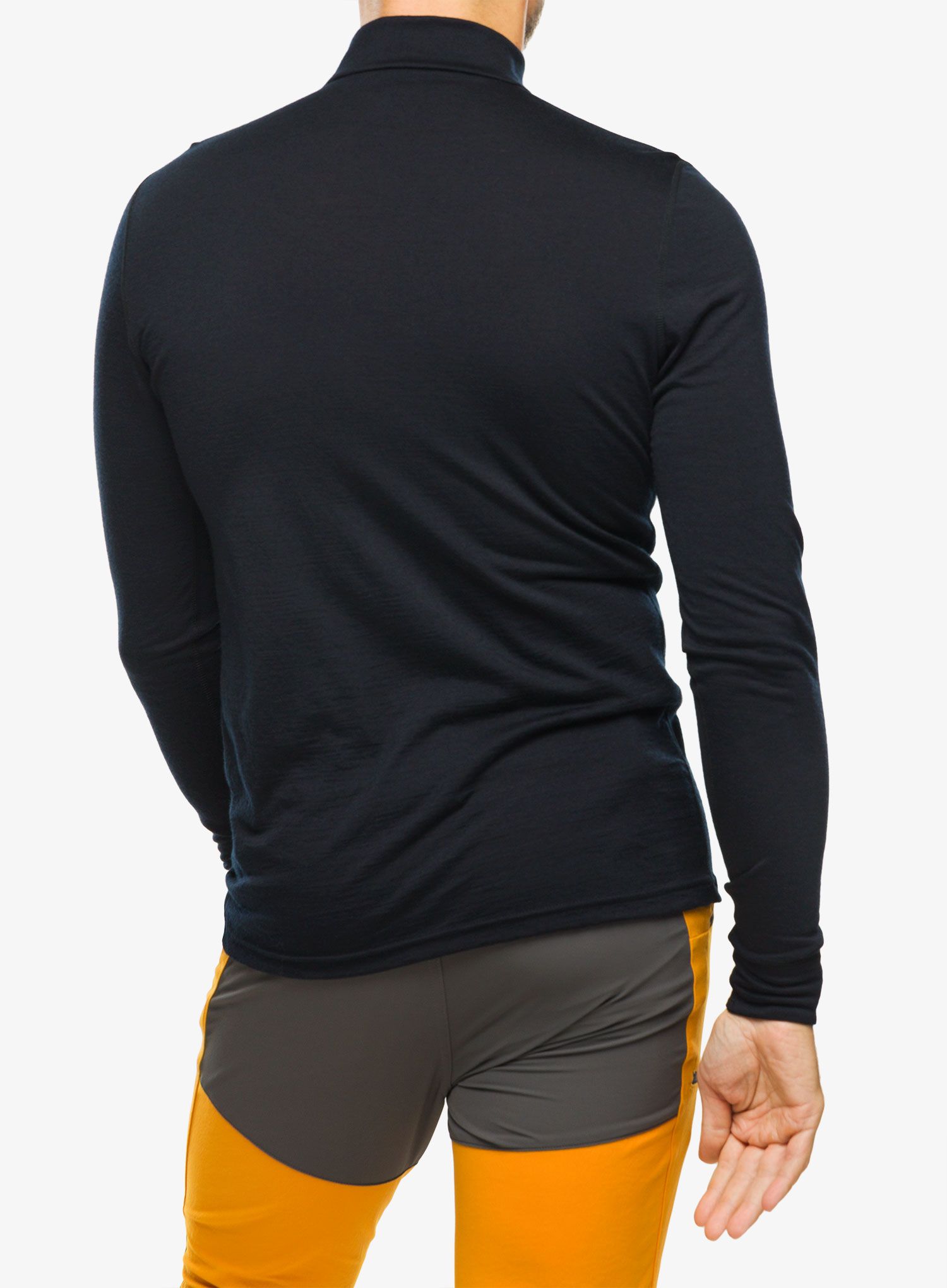 Termo flis jopa Odlo Merino 200 BL Top Turtle Neck LS Half Zip - black