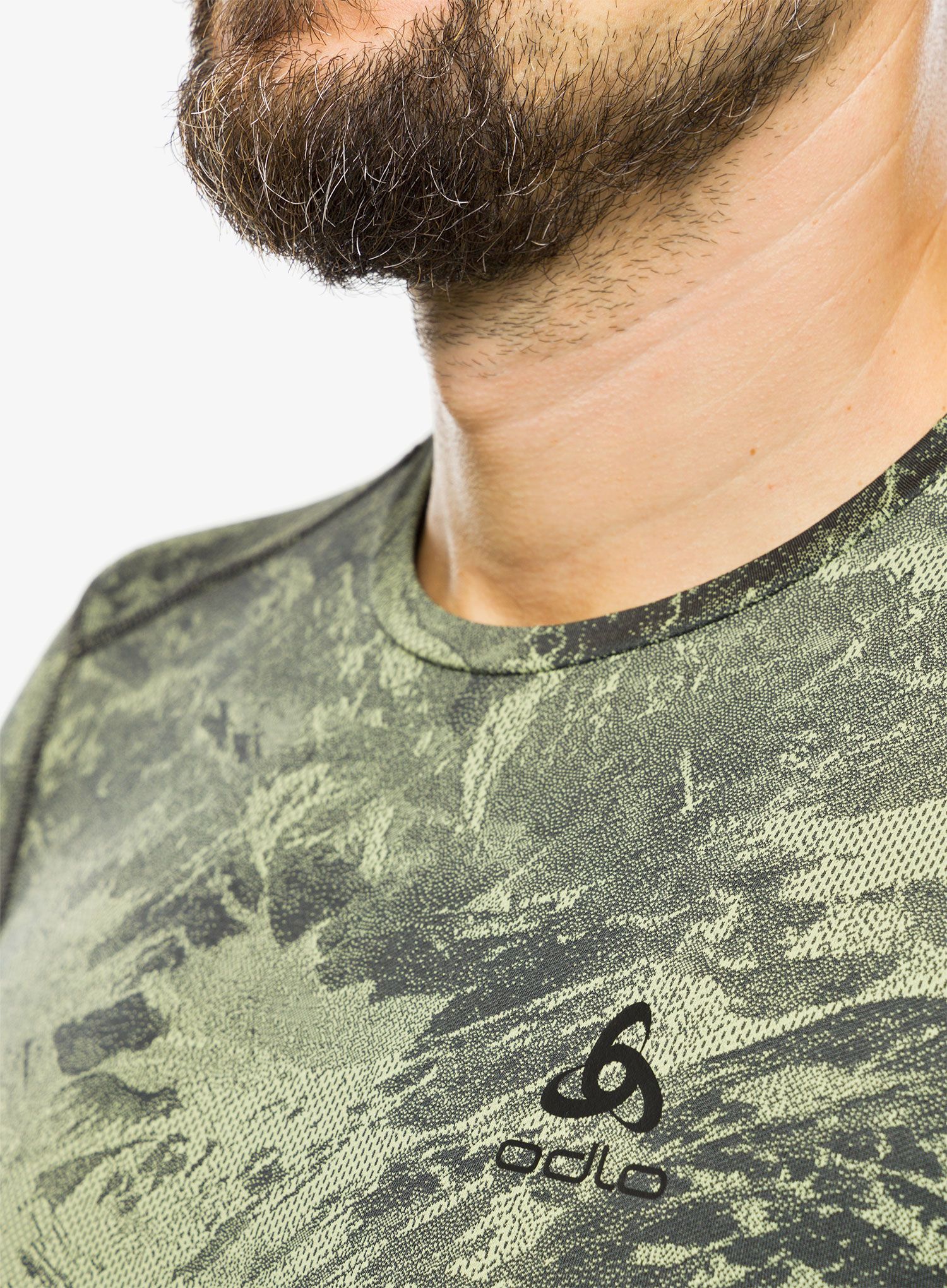 Termo flis jopa Odlo Whistler Eco BL Top Crew Neck LS - matte green/black