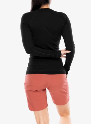 Ženska termo flis jopa Smartwool Classic Thermal Merino BL Crew - black