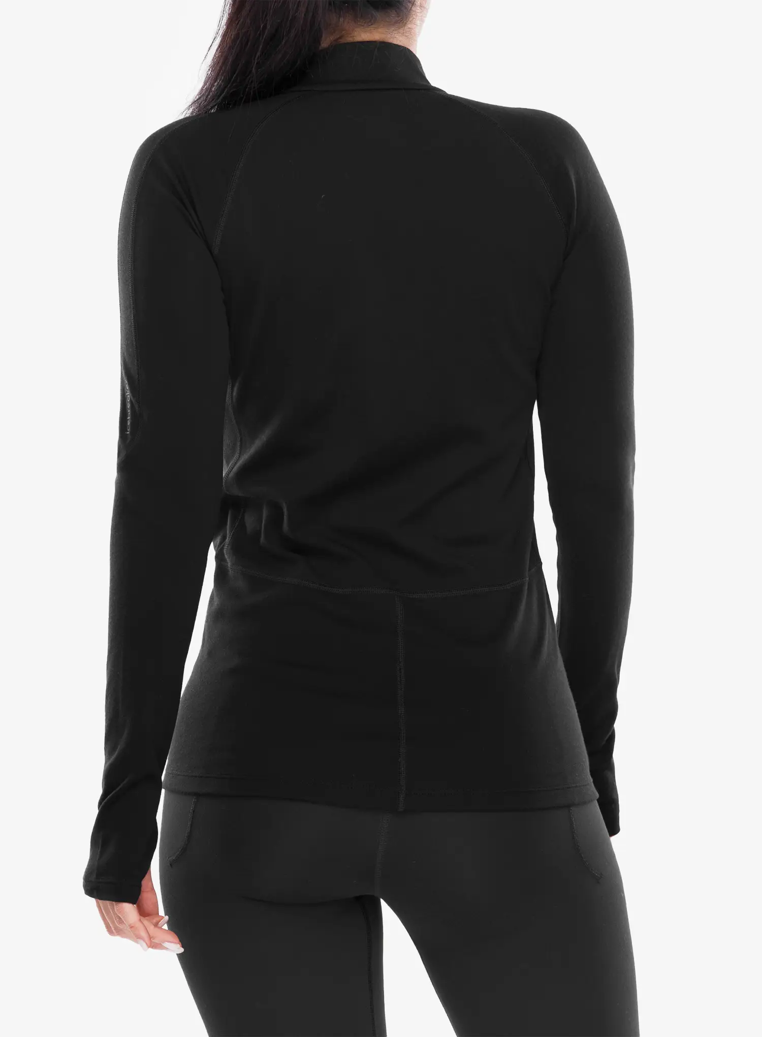 Ženska termo flis jopa Icebreaker 300 MerinoFine Polar LS Half Zip - black