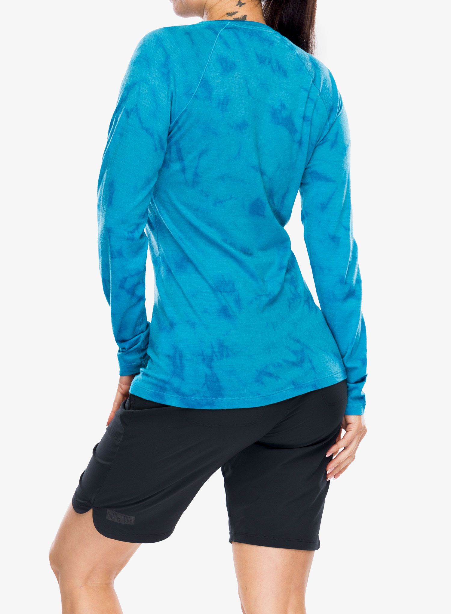 Ženska termo flis jopa Smartwool Classic All-Season Merino Base Layer LS - pool blue