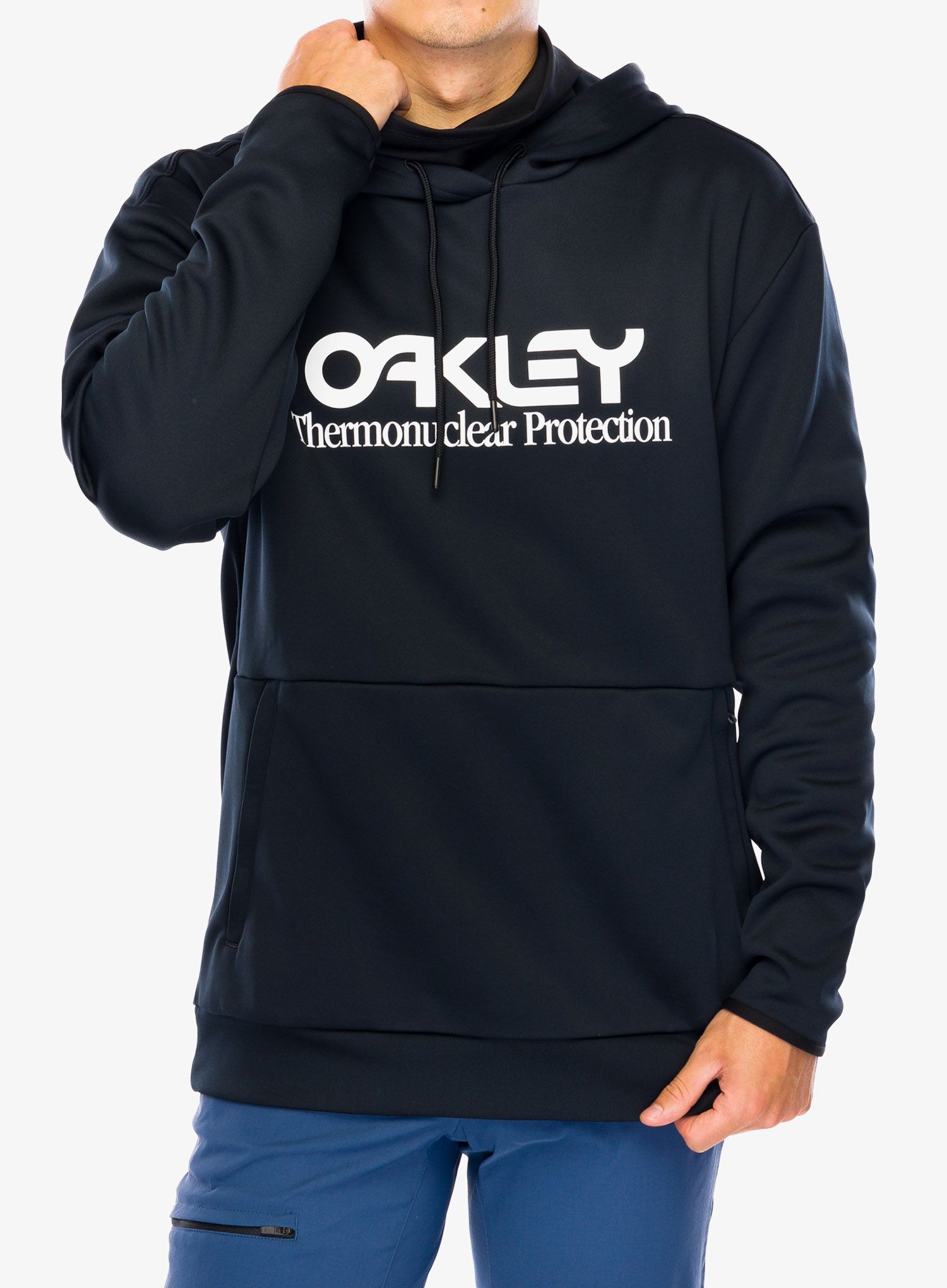 Jopica s kapuco Oakley Rider Long 2.0 Hoodie - black/white
