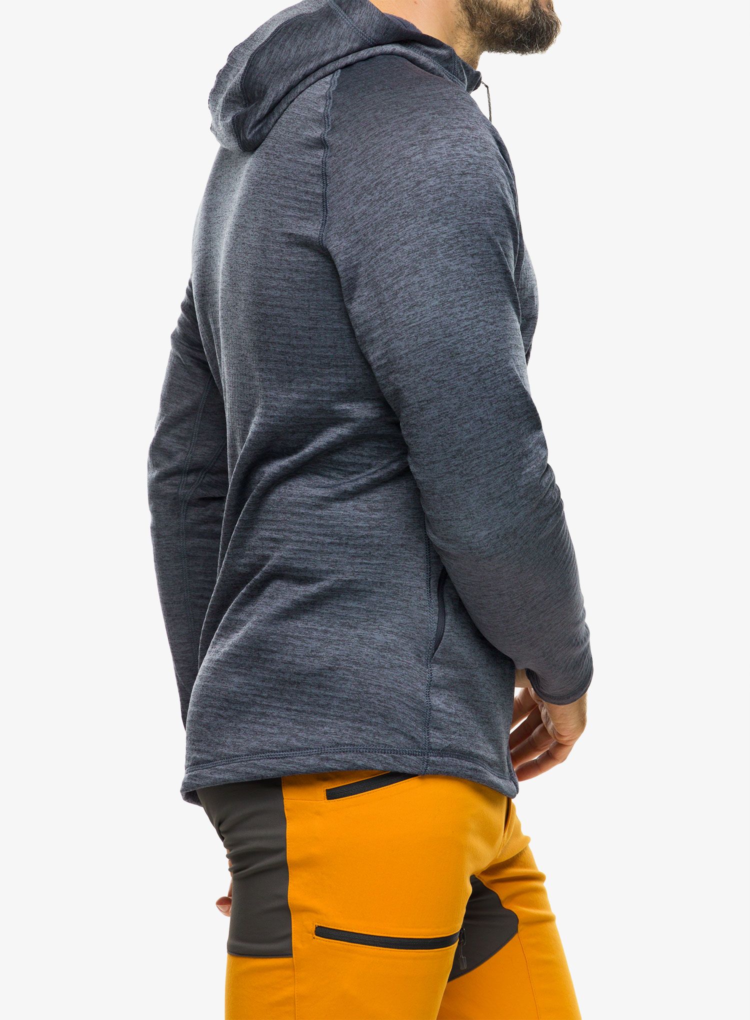 Jopica s kapuco Odlo Tencia Mid Layer Hoody Full Zip - india ink melange