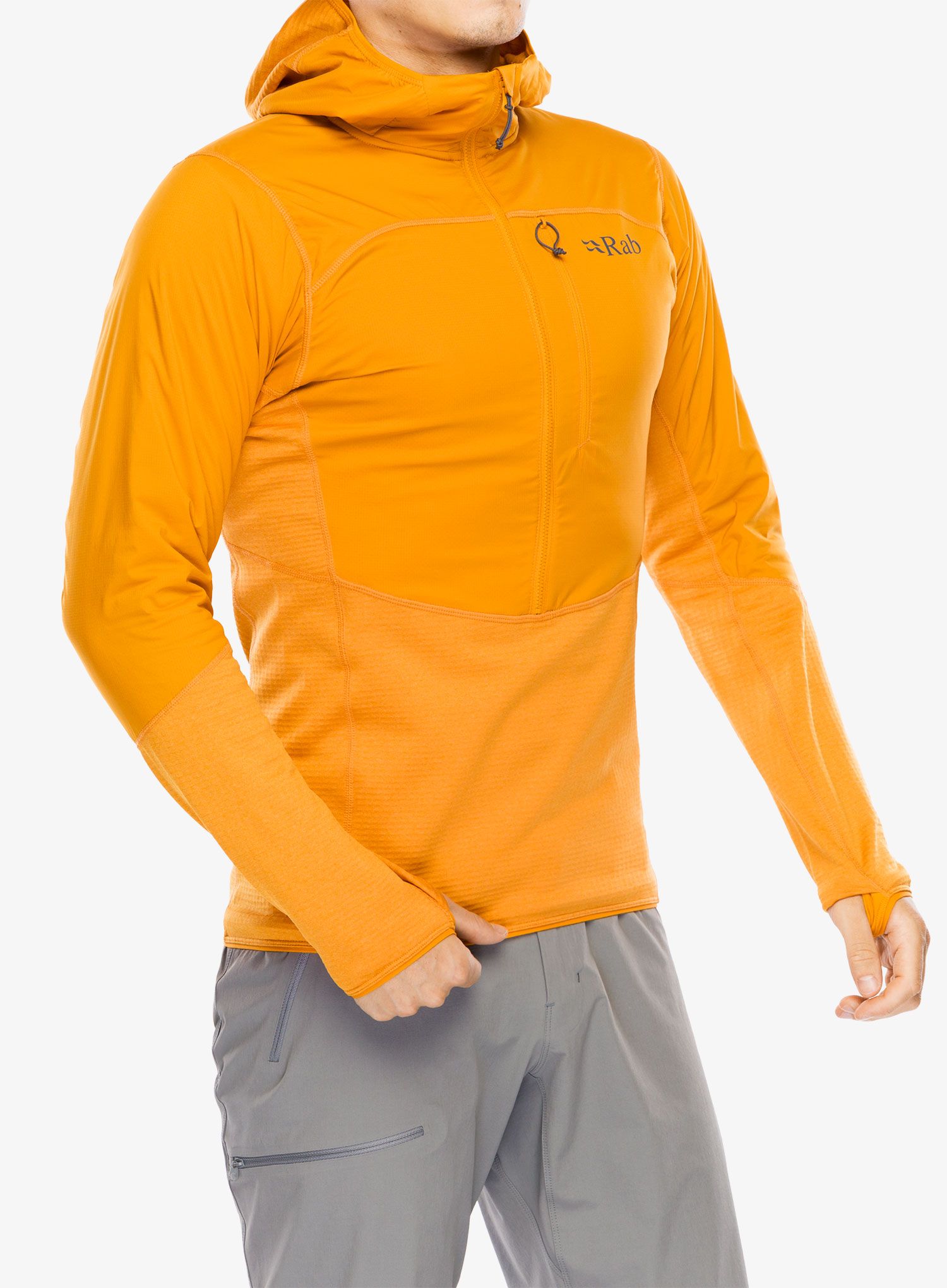 Jopica na zadrgo Rab Ascendor Summit Hoody - marmalade