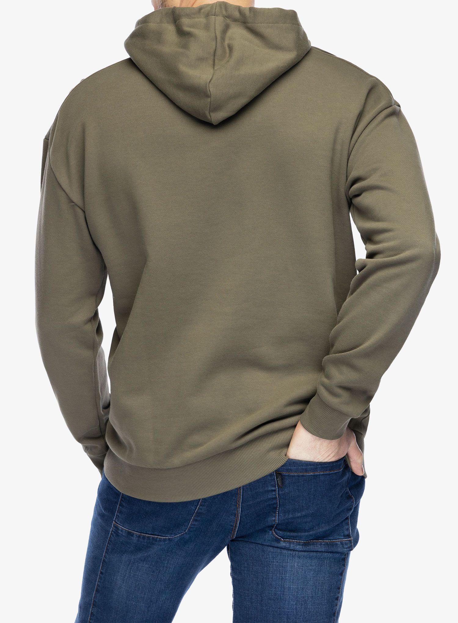 Jopica s kapuco adidas TERREX Logo Hoodie - olive strata