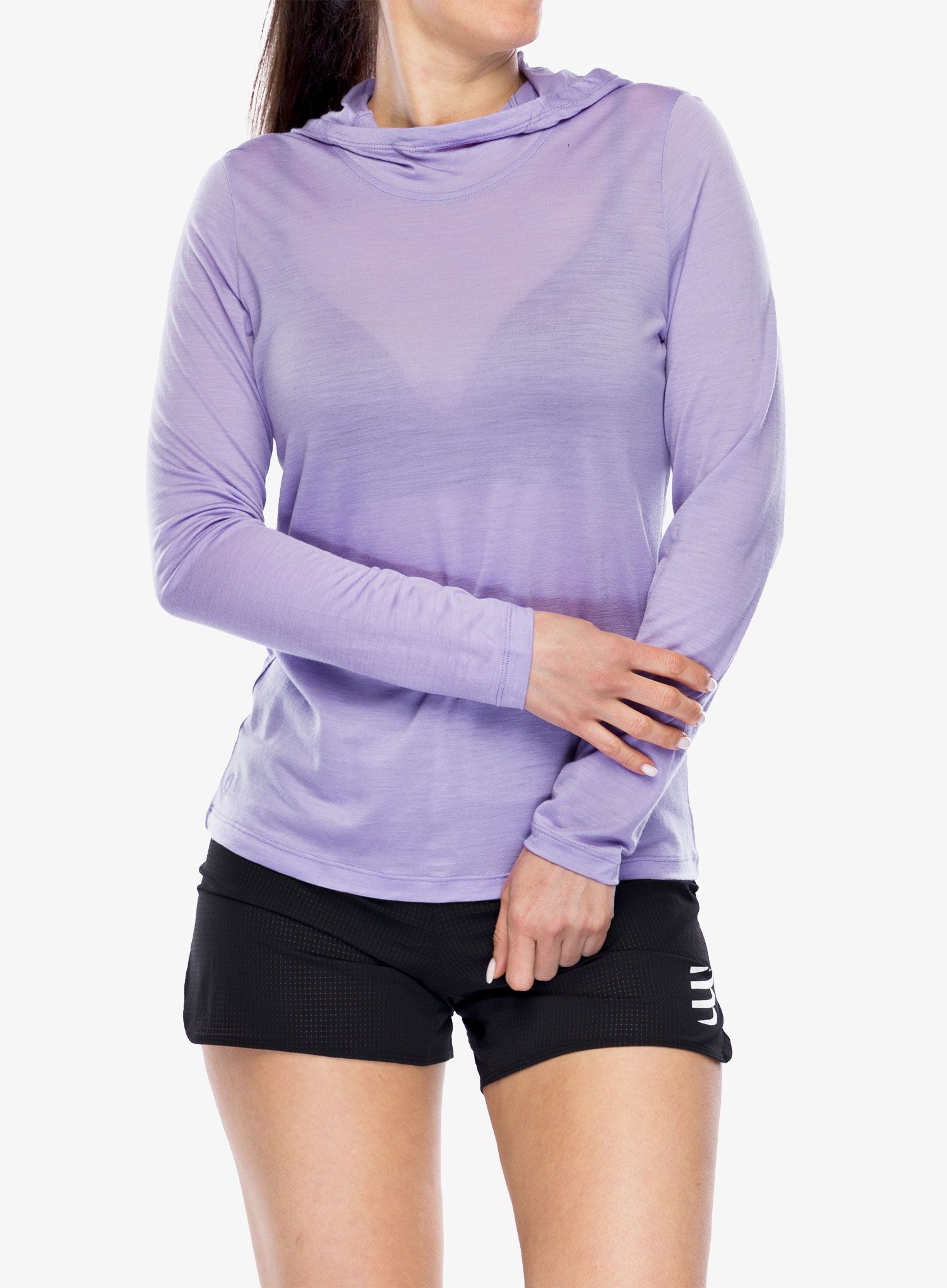 Ženska jopa s kapuco Smartwool Active Ultralite Hoodie - ultra violet
