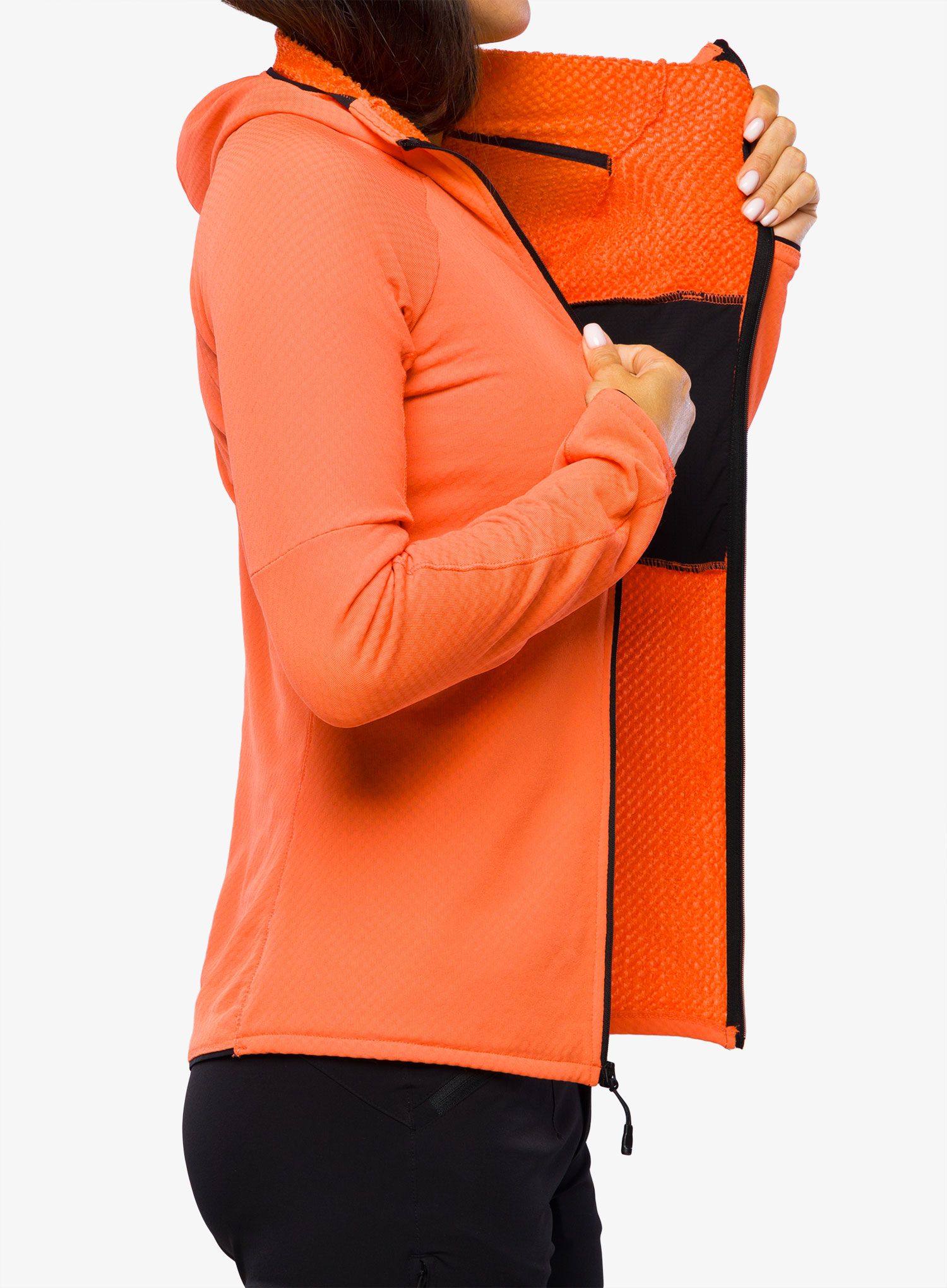 Ženska jopa s kapuco The North Face Summit FutureFleece FZ Hoodie - radiant orange