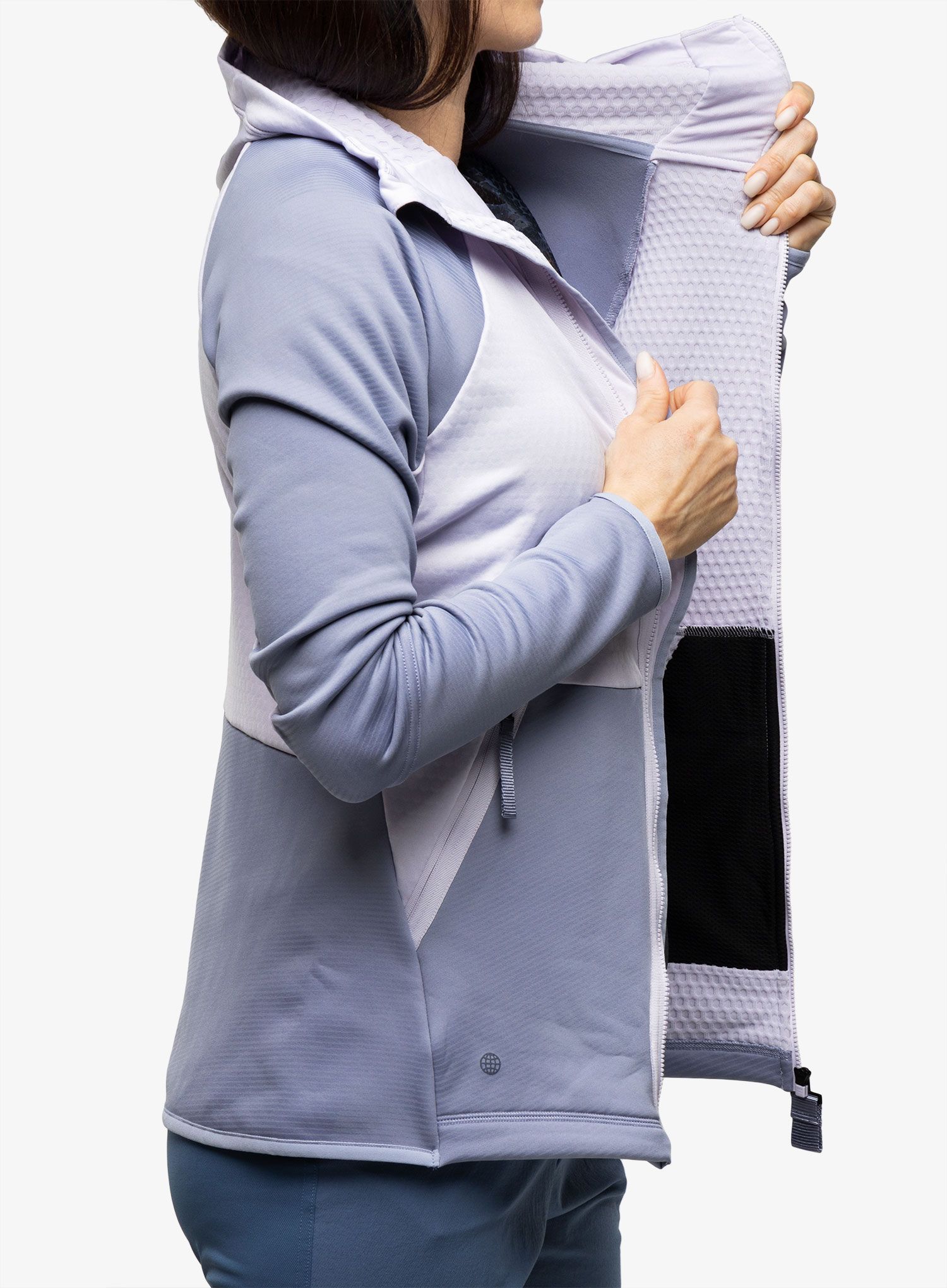 Ženska jopa s kapuco adidas TERREX Tech Flooce Hooded - silver dawn/silver violet