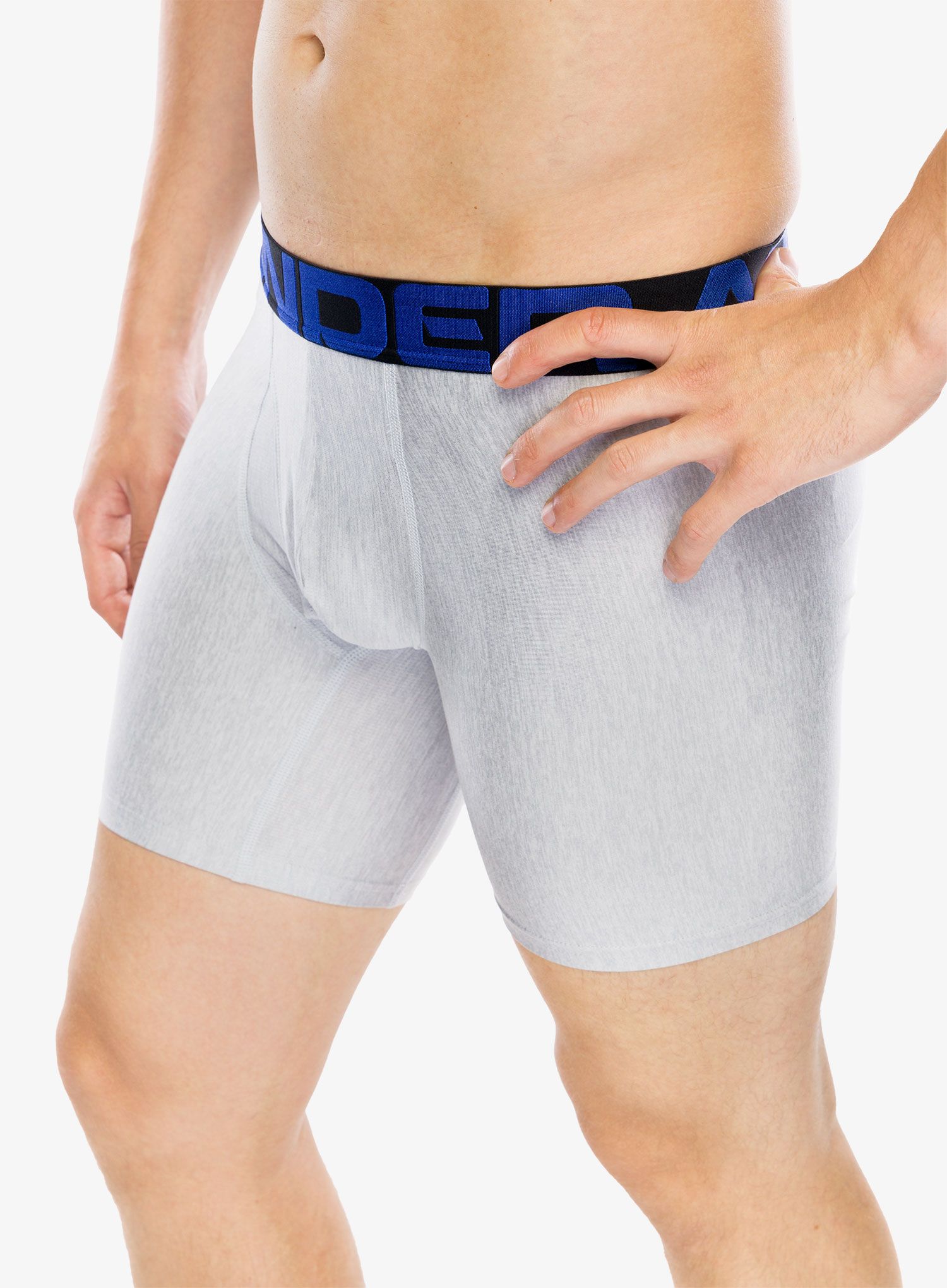 Moške boksarice Under Armour Tech 6in 2 Pack - academy/mod gray light heather