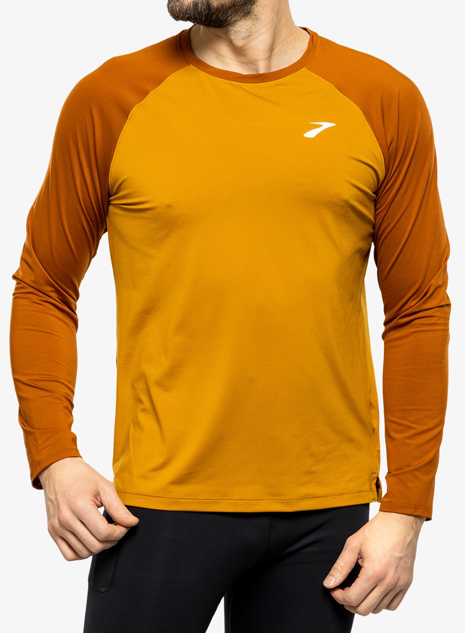 Tekaška jopica Brooks Atmosphere Long Sleeve 2.0 - ochre/hazelwood