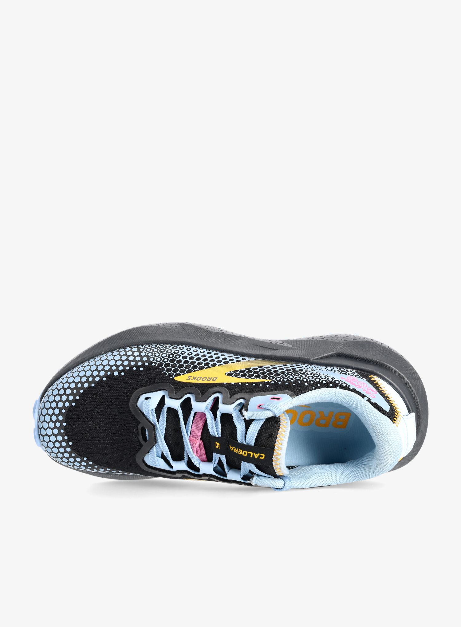 Ženski tekaški čevlji Brooks Caldera 6 - black/blue/yellow
