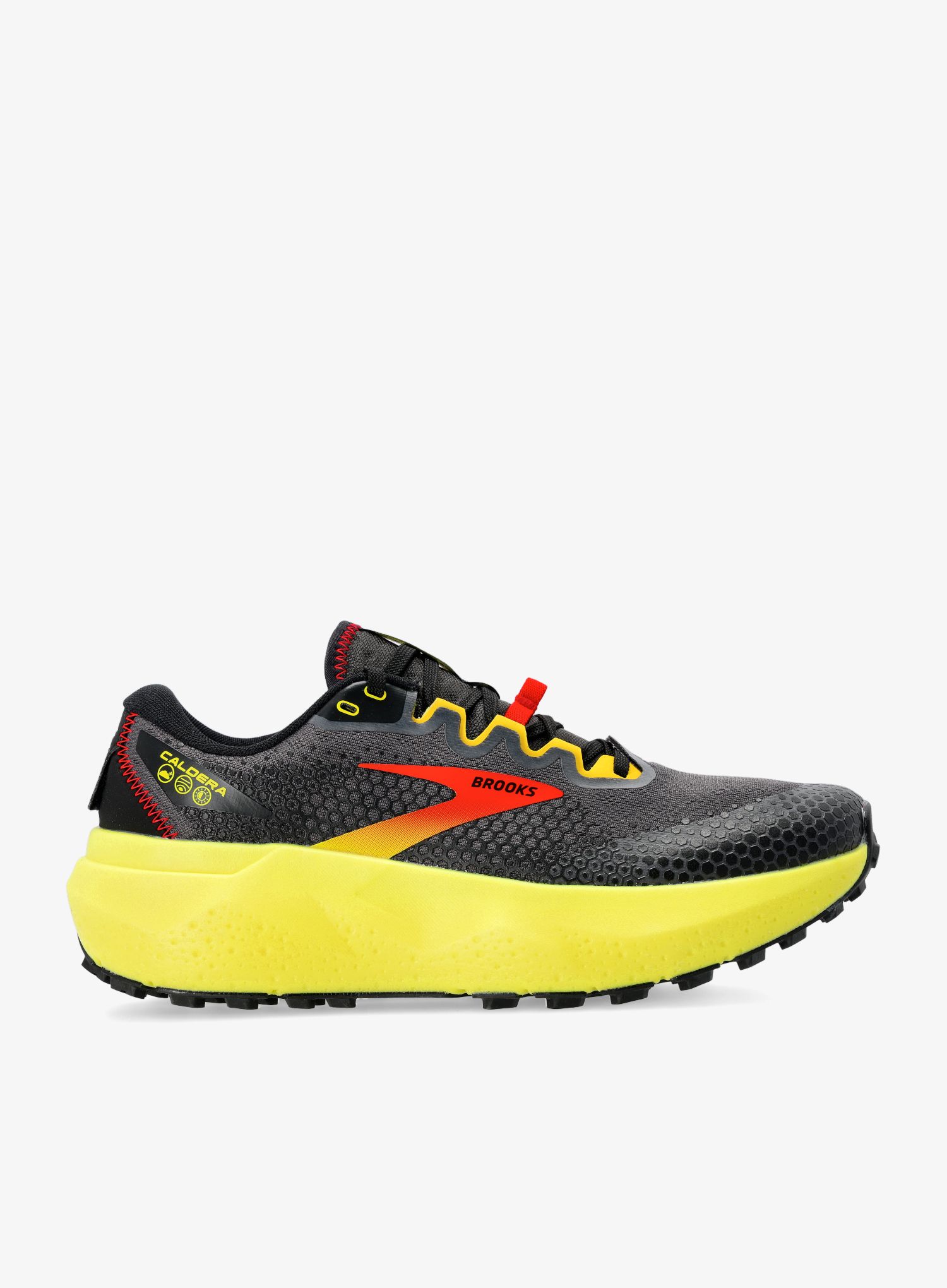Trail tekaški čevlji Brooks Caldera 6 - black/fiery red/blazing yellow