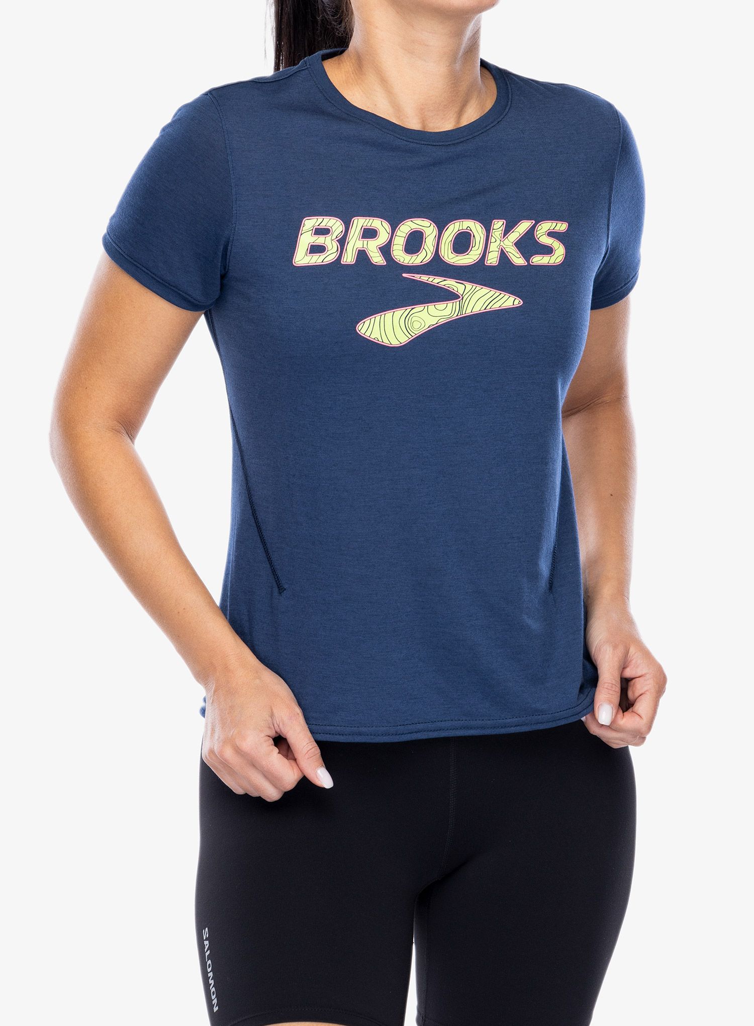Ženska tekaška majica Brooks Distance Short Sleeve 3.0 - ocean/brooks
