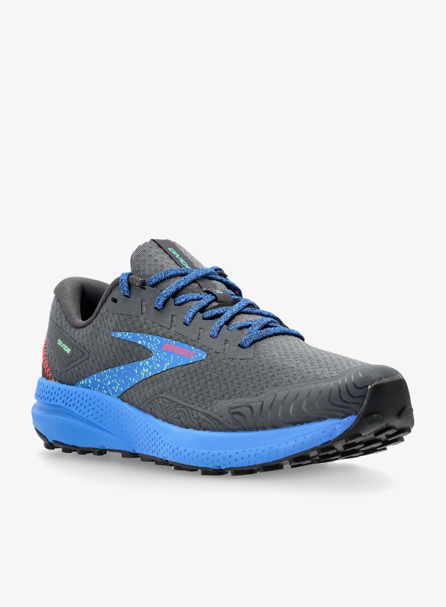 Trail tekaški čevlji Brooks Divide 4 - ebony/black/victoria blue