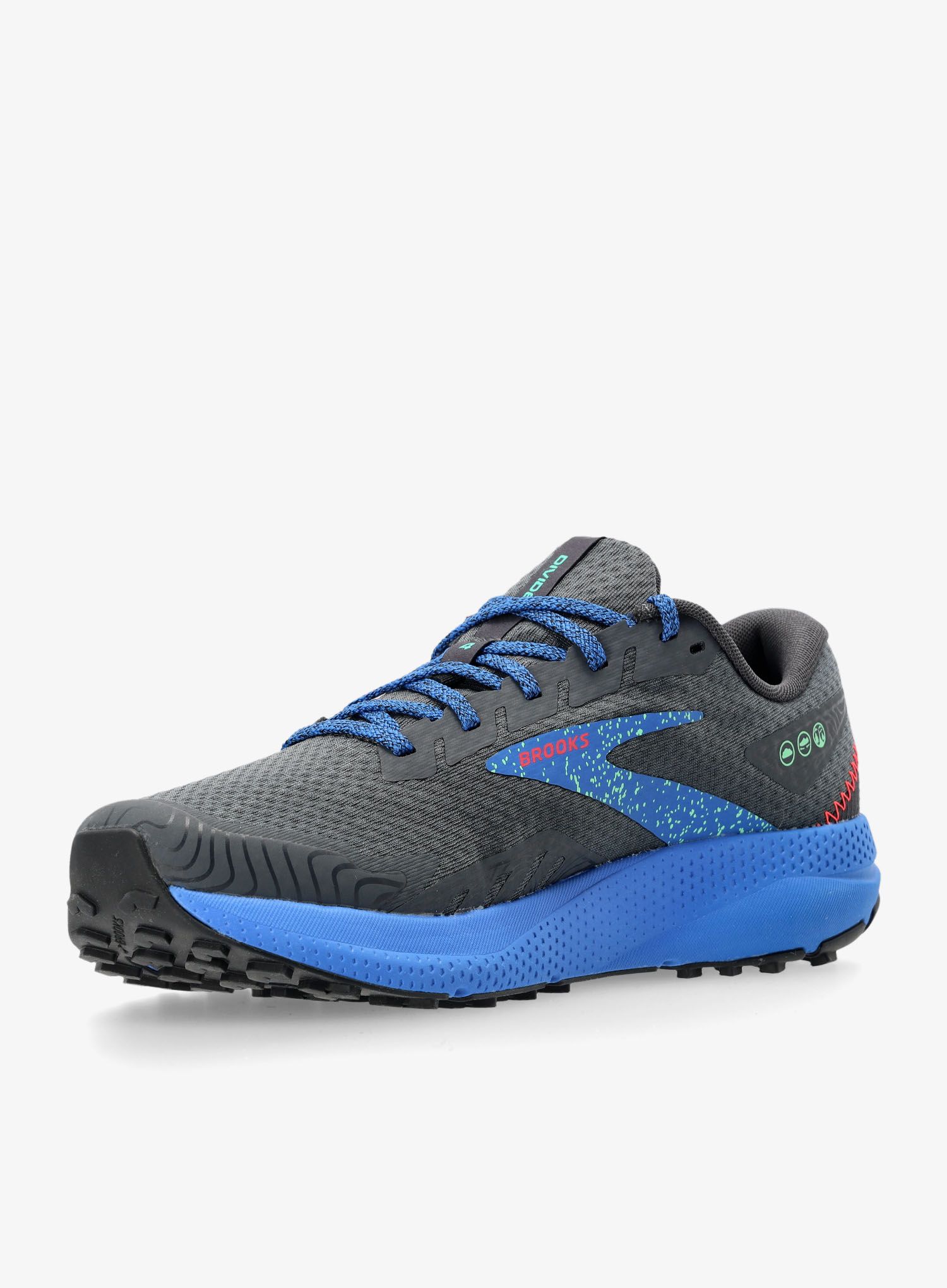 Trail tekaški čevlji Brooks Divide 4 - ebony/black/victoria blue