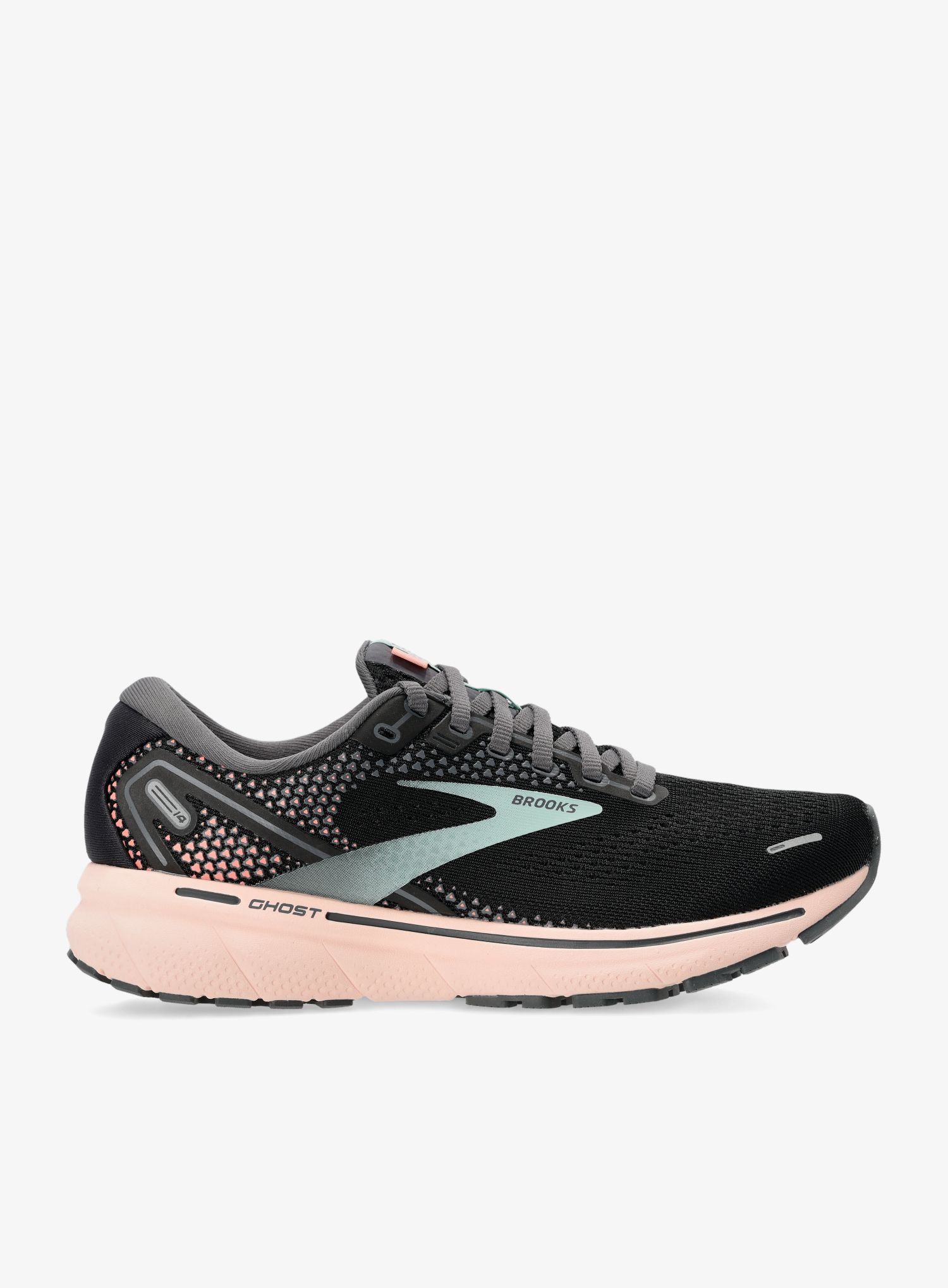 Ženski tekaški čevlji Brooks Ghost 14 - black/pearl/peach