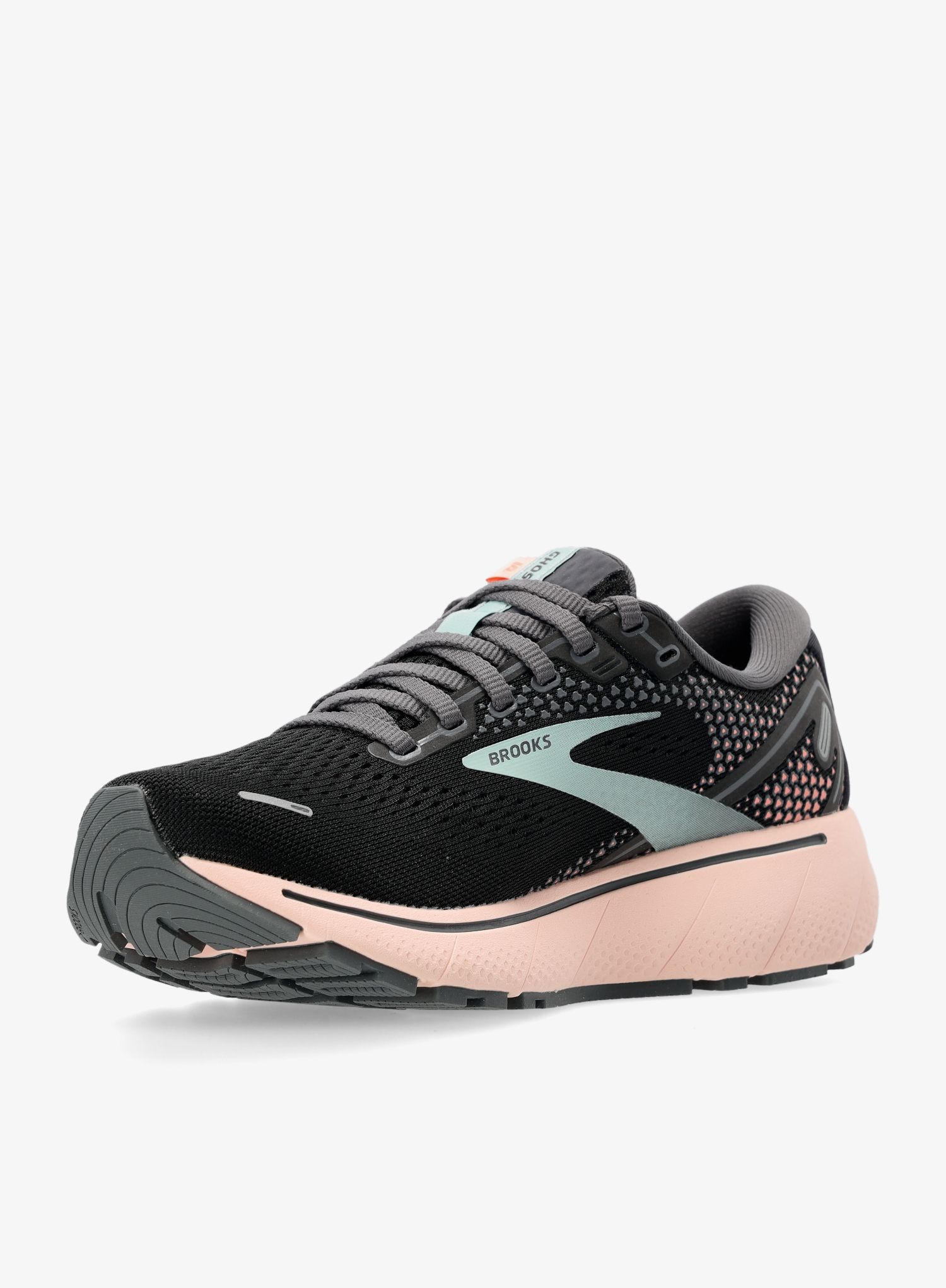 Ženski tekaški čevlji Brooks Ghost 14 - black/pearl/peach
