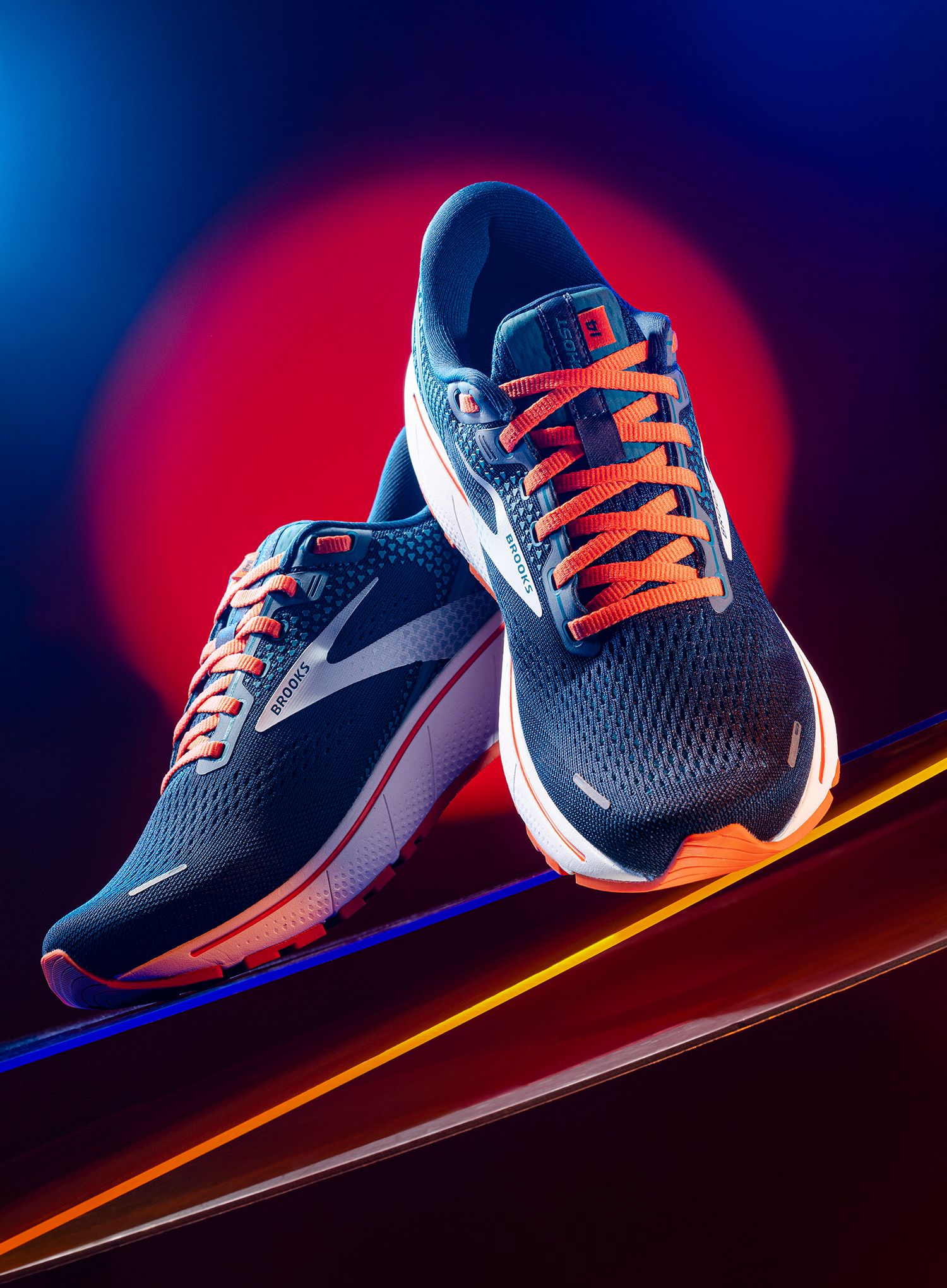 Moški čevlji Brooks Ghost 14 - titan/teal/flame