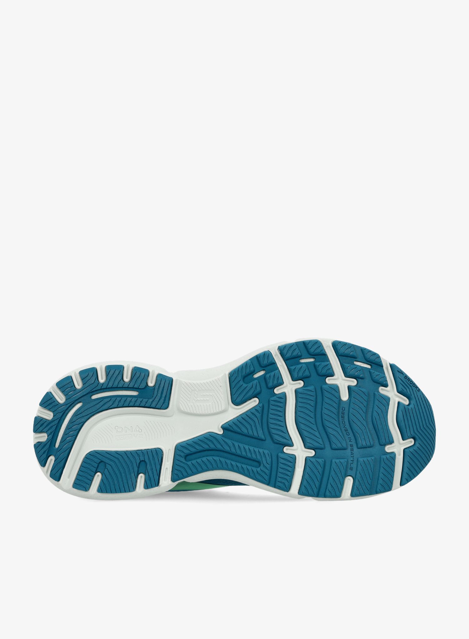 Moški tekaški čevlji Brooks Ghost 15 - morrocan blue/black/spring bud