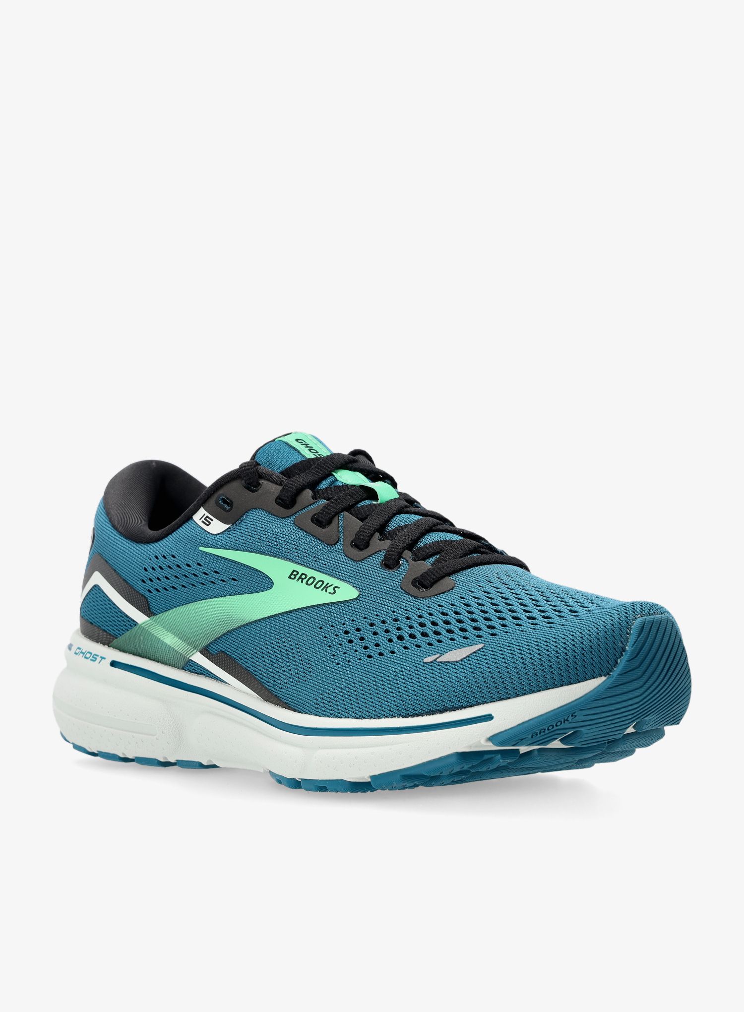 Moški tekaški čevlji Brooks Ghost 15 - morrocan blue/black/spring bud