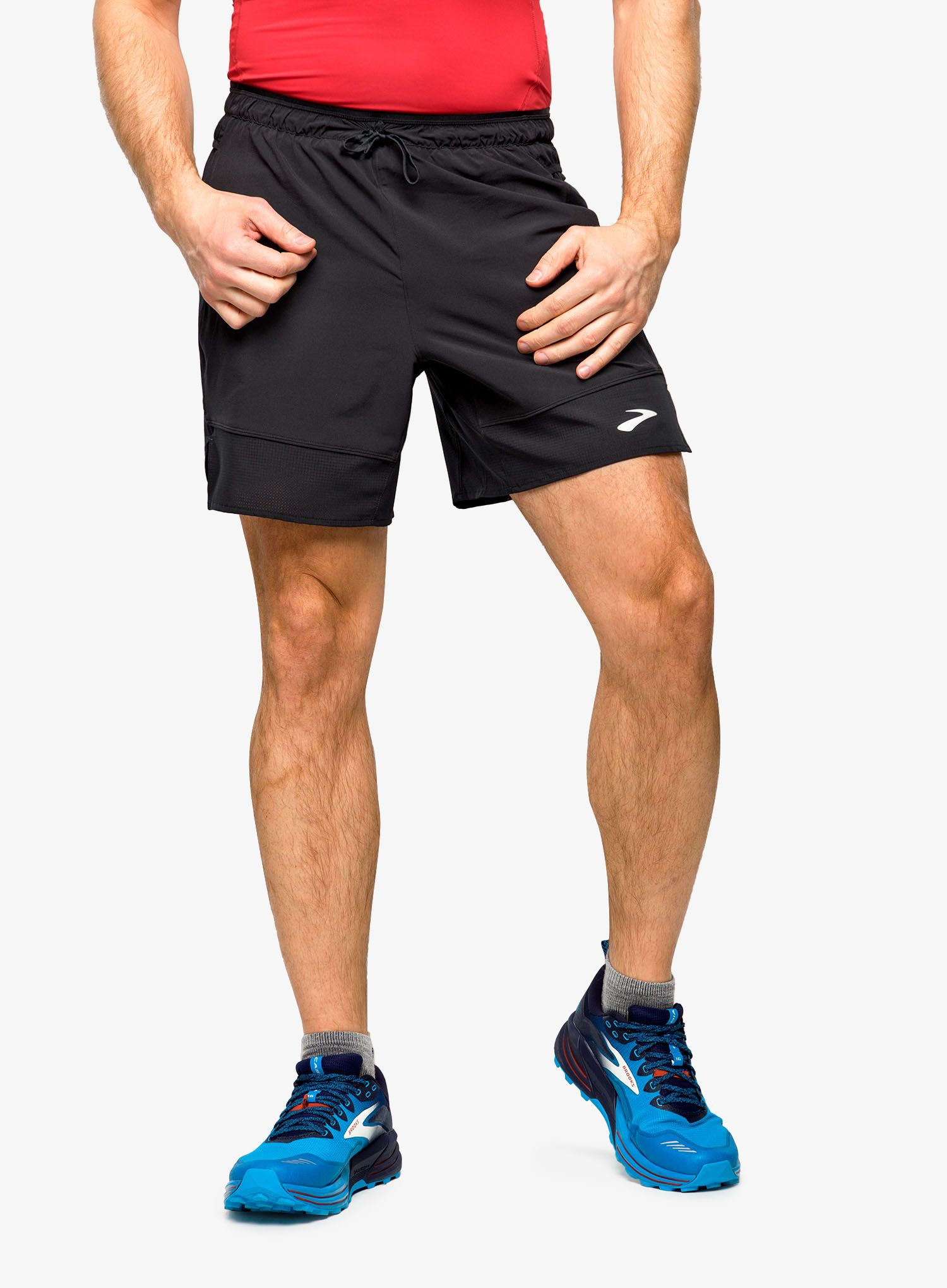 Tekaške kratke hlače Brooks High Point 7 2-in-1 Short - black