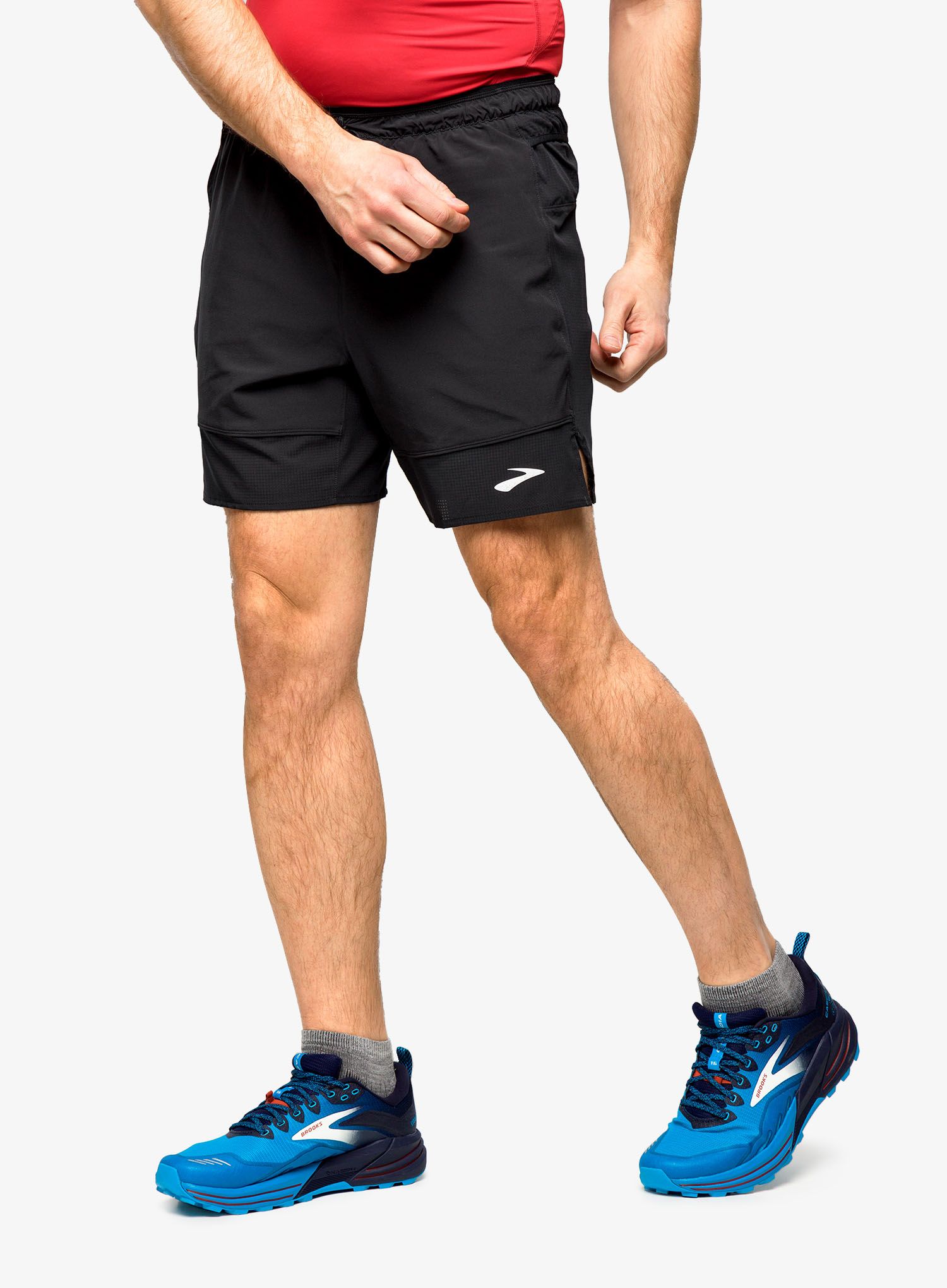 Tekaške kratke hlače Brooks High Point 7 2-in-1 Short - black