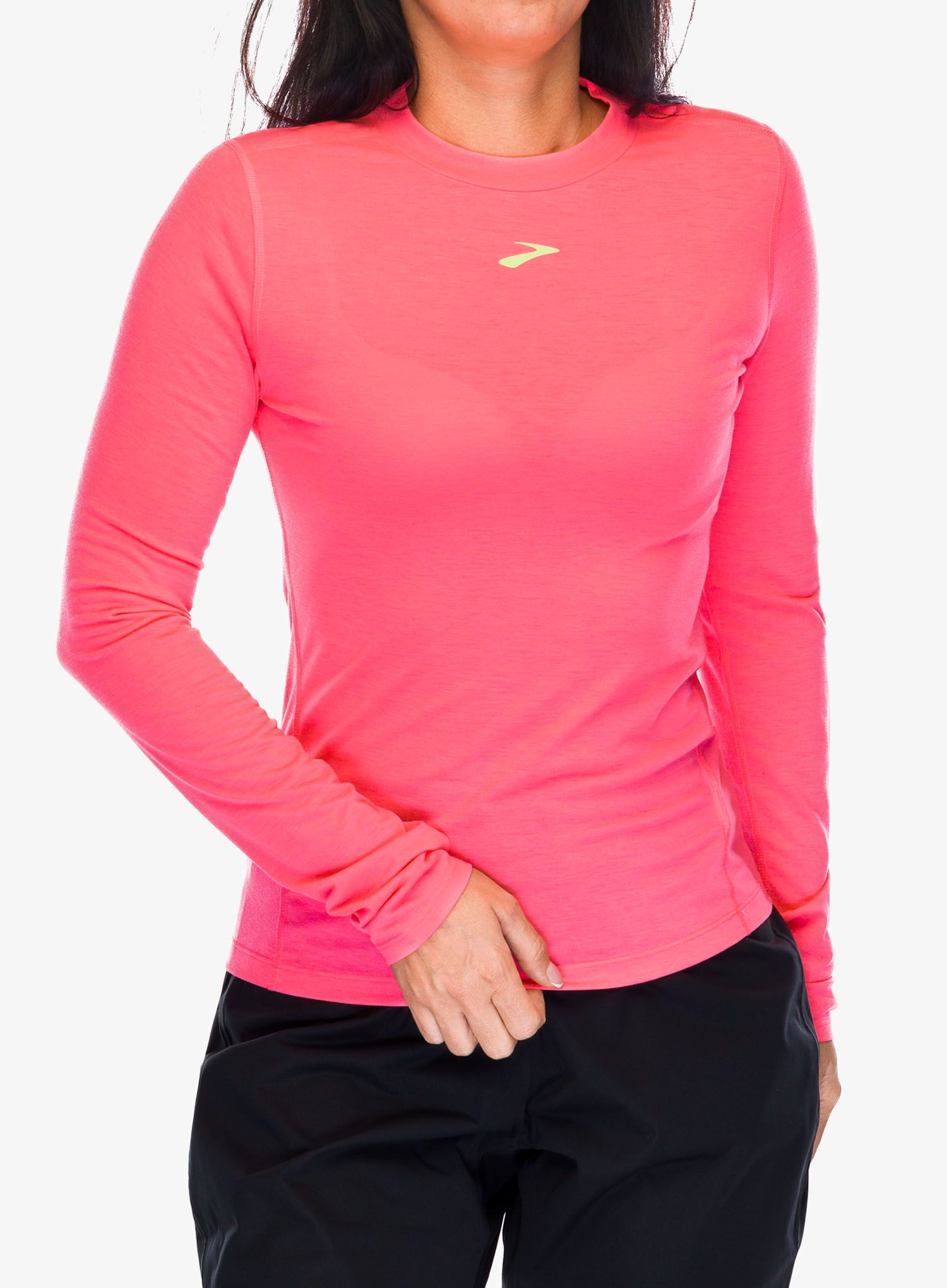 Ženska tekaška jopica Brooks High Point Long Sleeve - neo pink