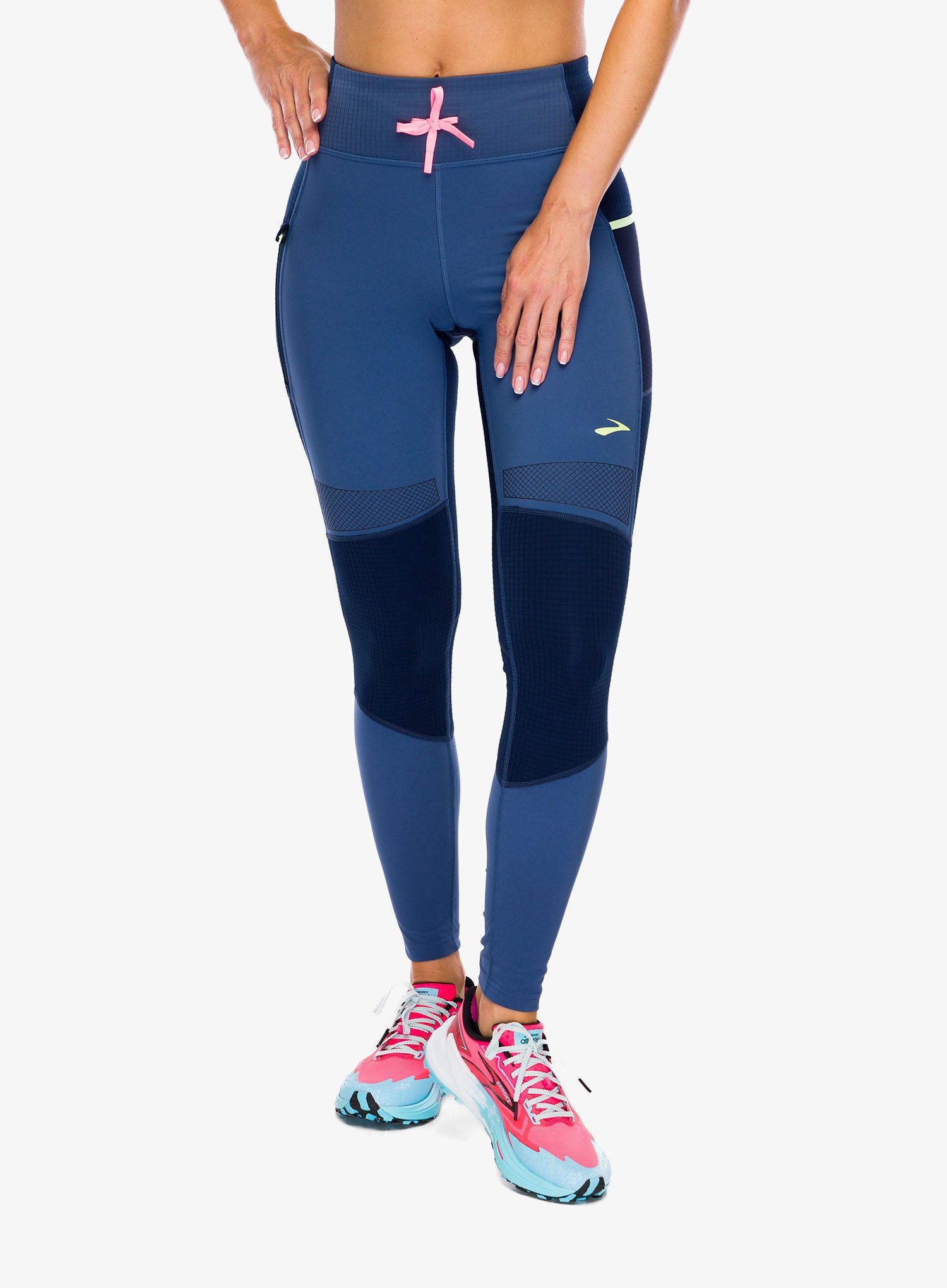 Ženske pajkice Brooks High Point Tight - ocean/navy