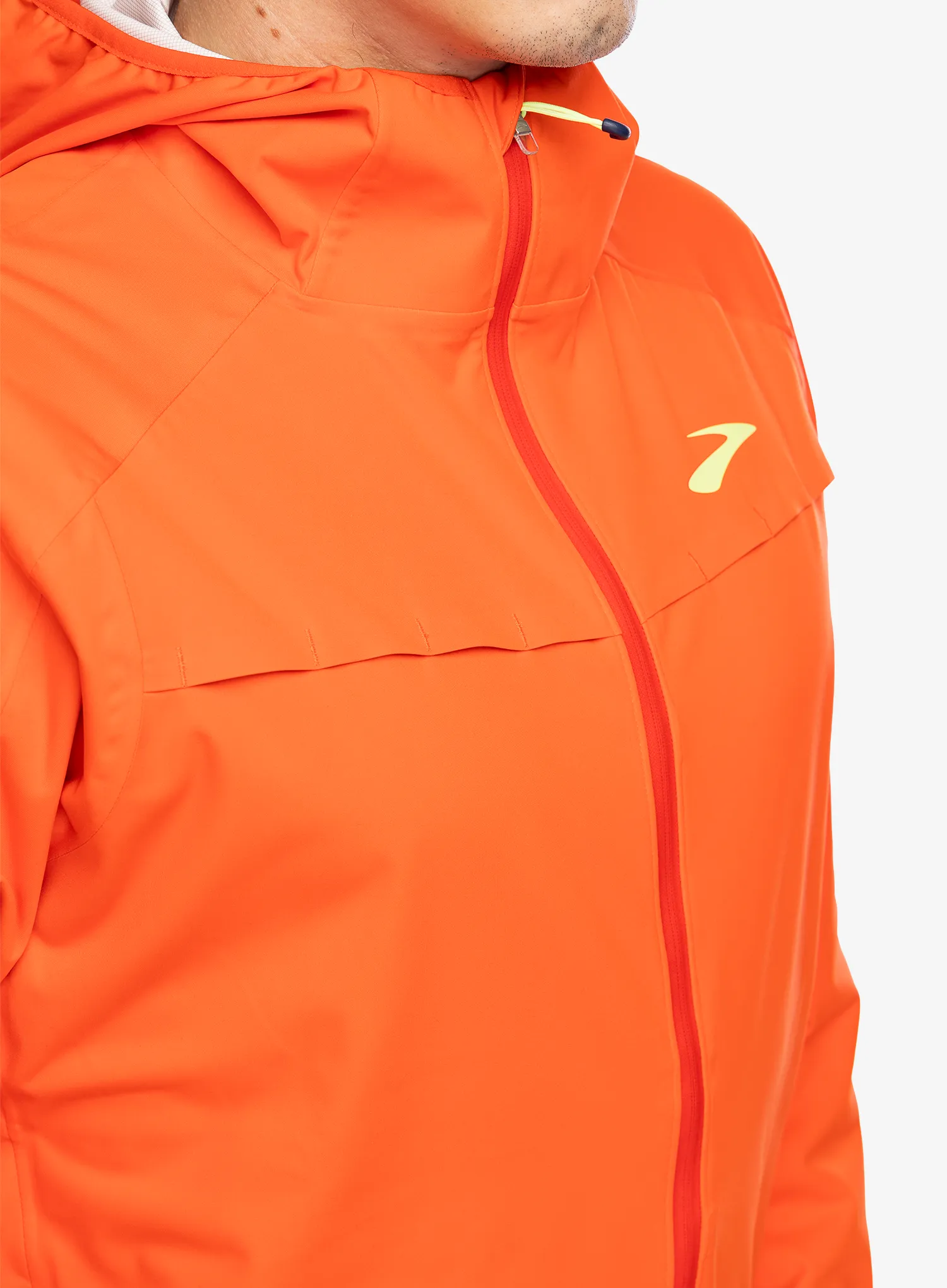 Nepremočljiva jakna Brooks High Point Waterproof Jacket - cherry tomato/phantom grey