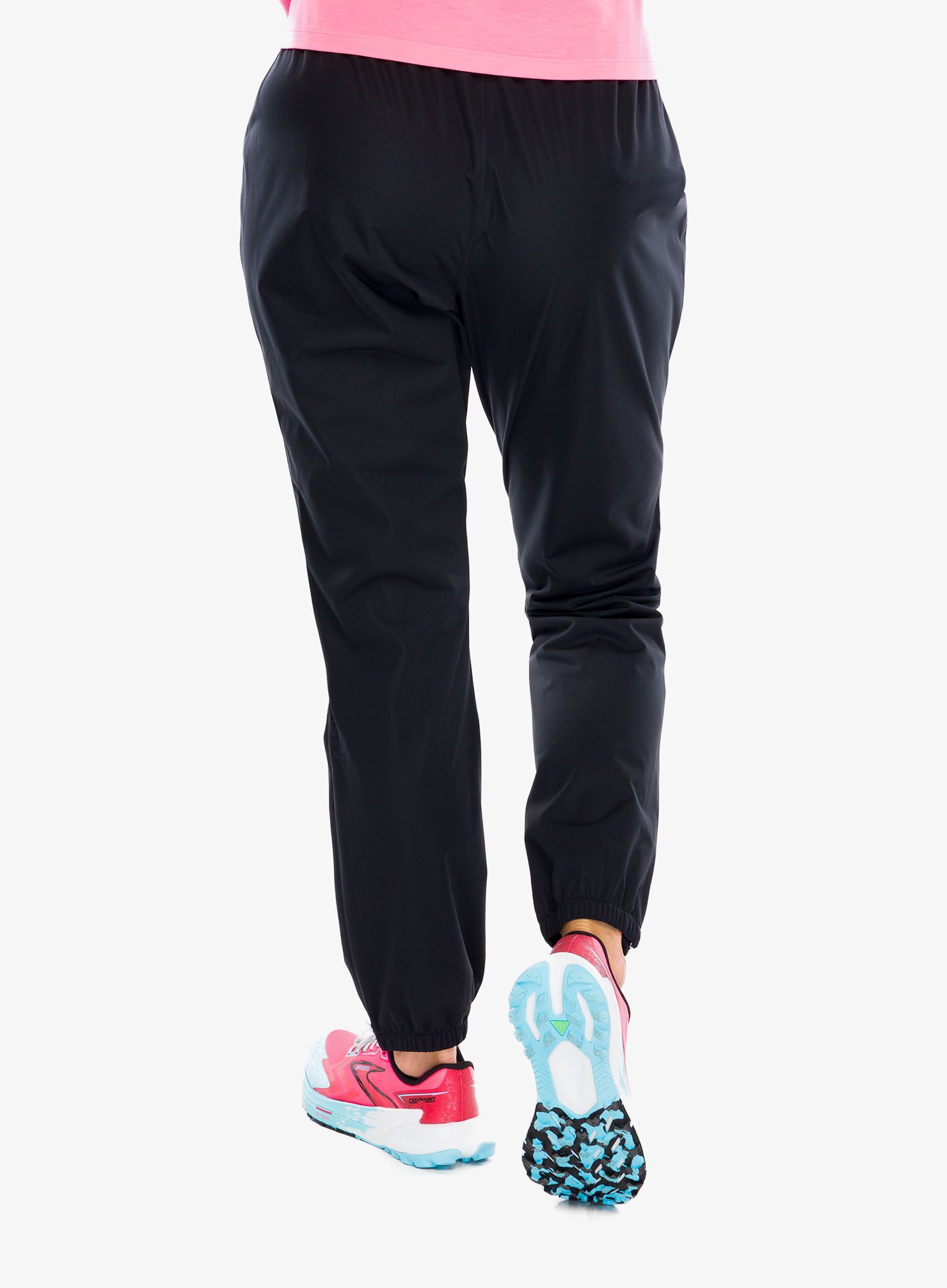 Ženske tekaške hlače Brooks High Point Waterproof Pant - black