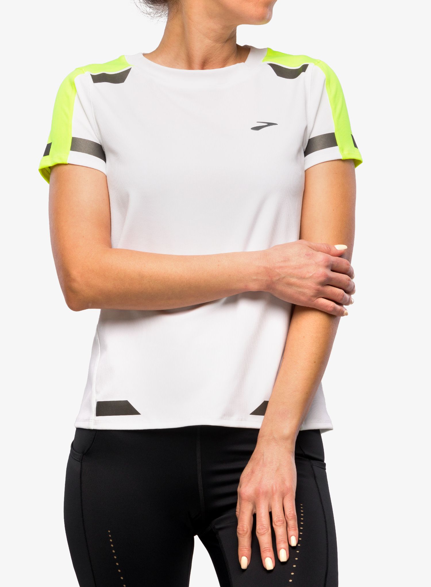 Ženska tekaška majica Brooks Run Visible Short Sleeve - white/nightlife