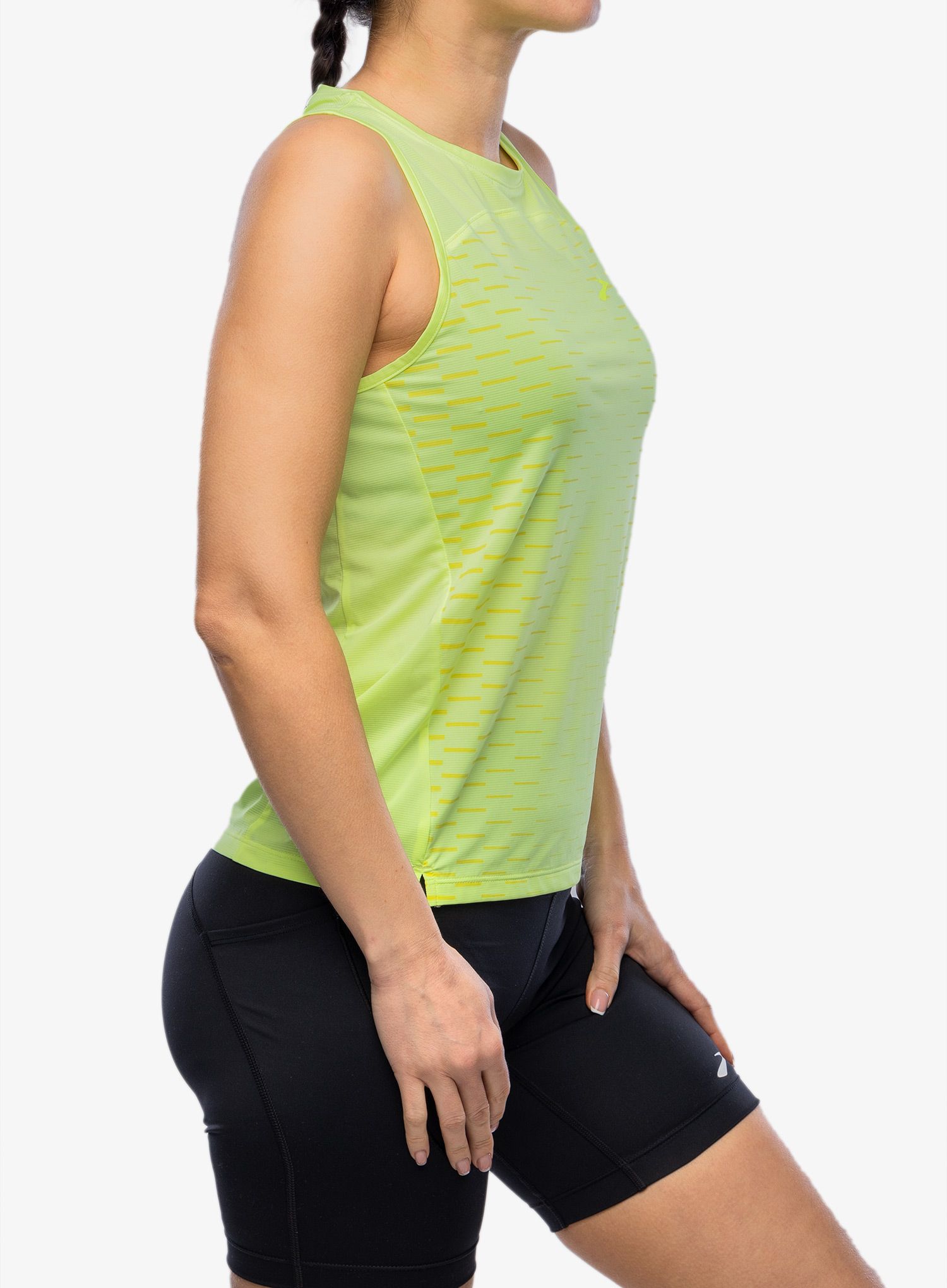 Ženska tekaška majica Brooks Sprint Free Tank 2.0 - lt lime/interval gradient